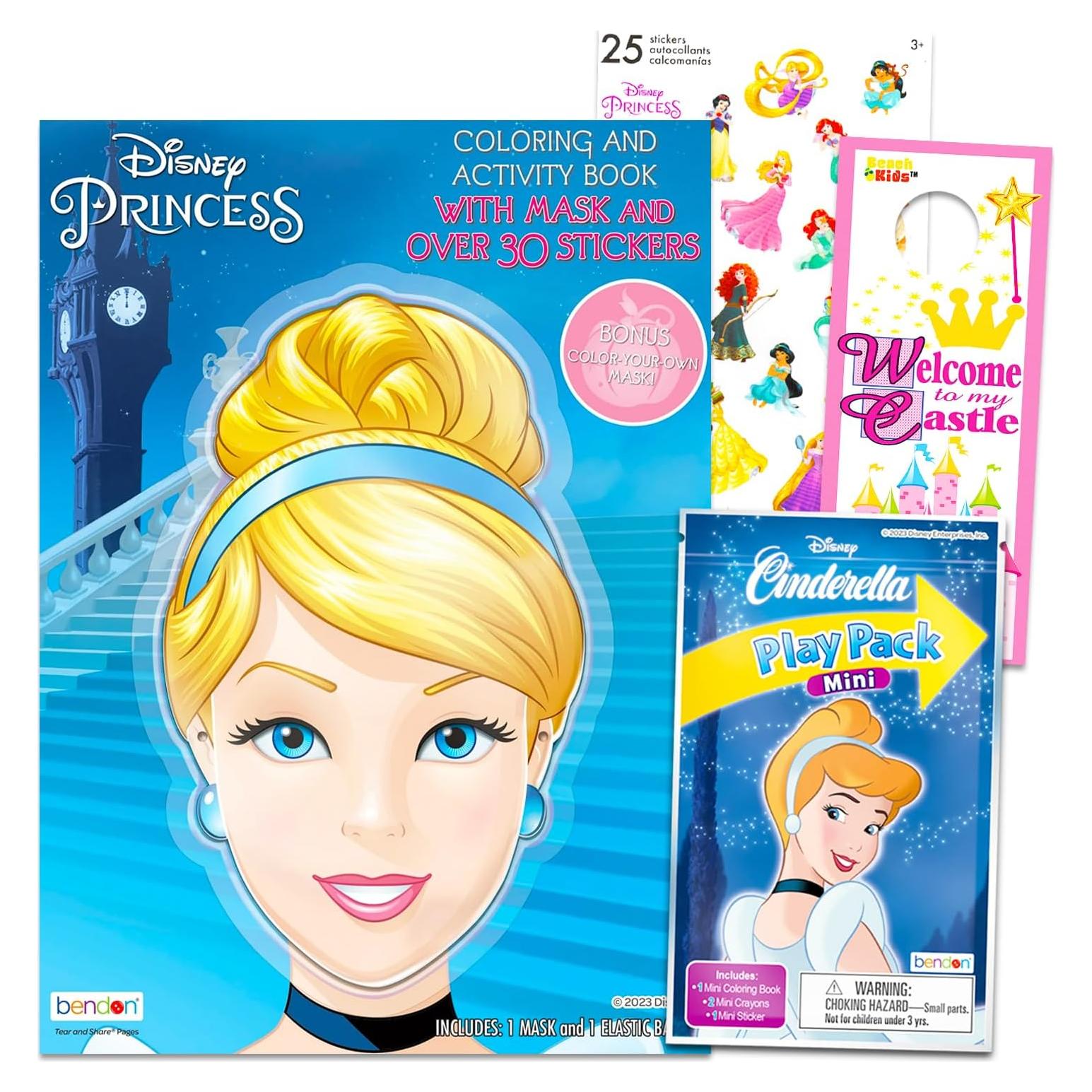 Conjunto de Libros para Colorear Cenicienta Disney - 2 Libros