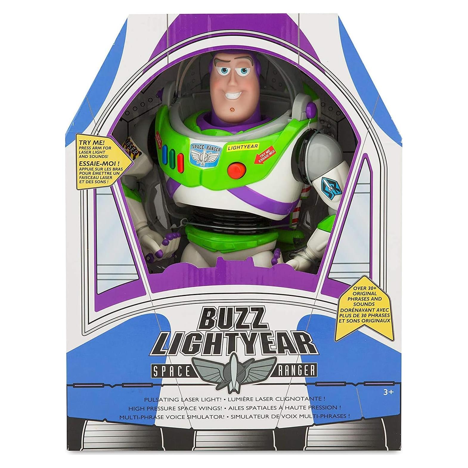 Buzz Lightyear Interactive Talking Action Figure - 12 Inch (Original Phrases and Sounds) Disney