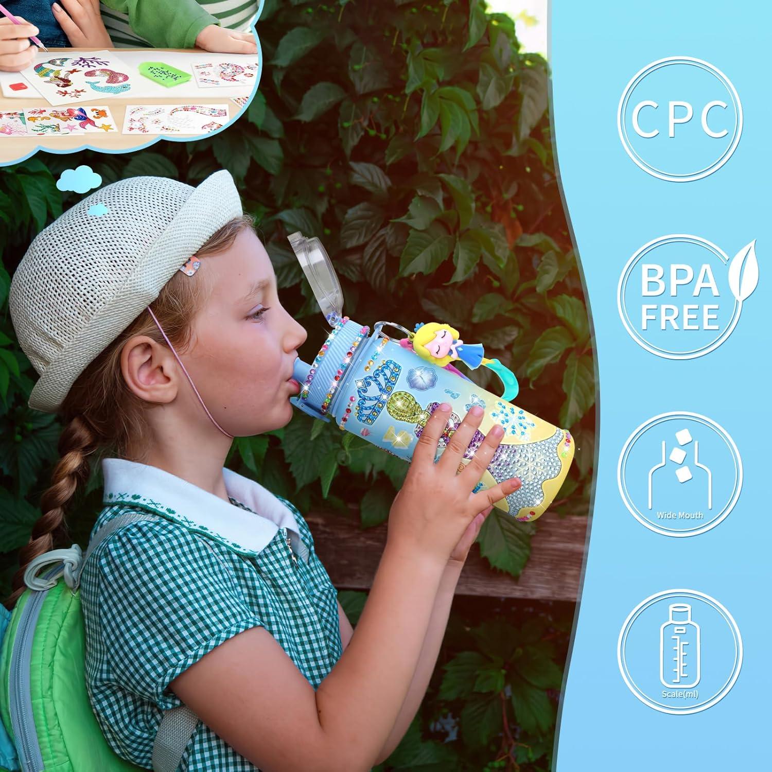 Botella de Agua DIY ChicasDecora Frozen 600ml con Stickers