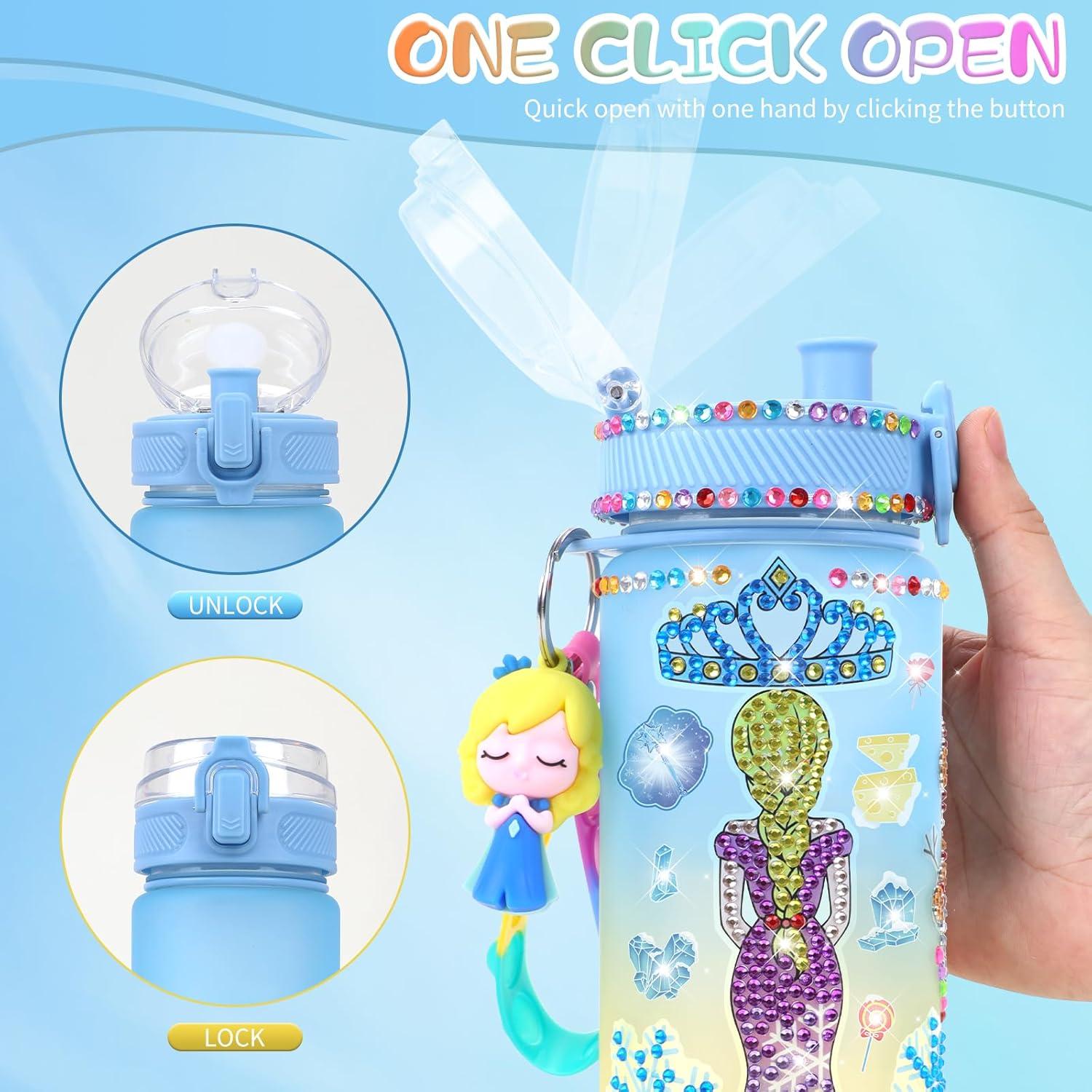 Botella de Agua DIY ChicasDecora Frozen 600ml con Stickers