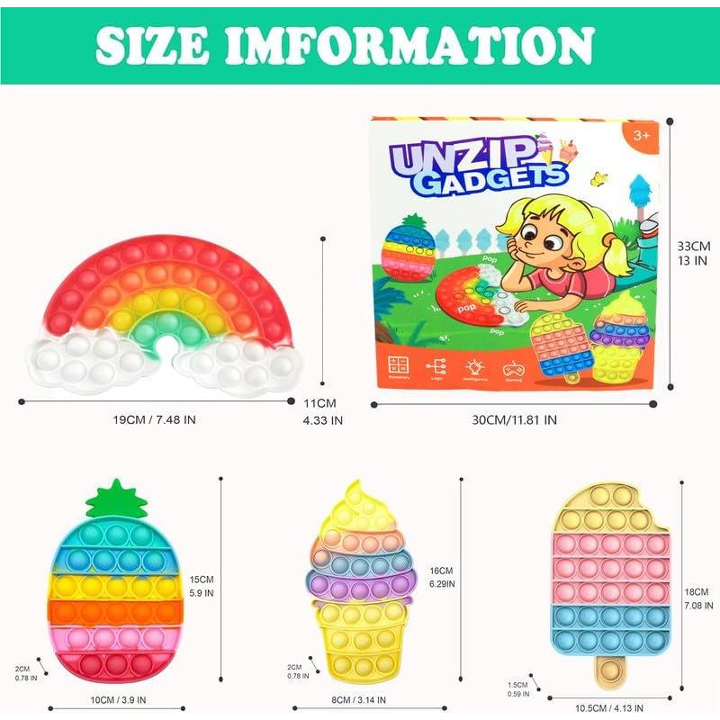 Set 4 Juguetes Antiestrés QETRABONE para Niños