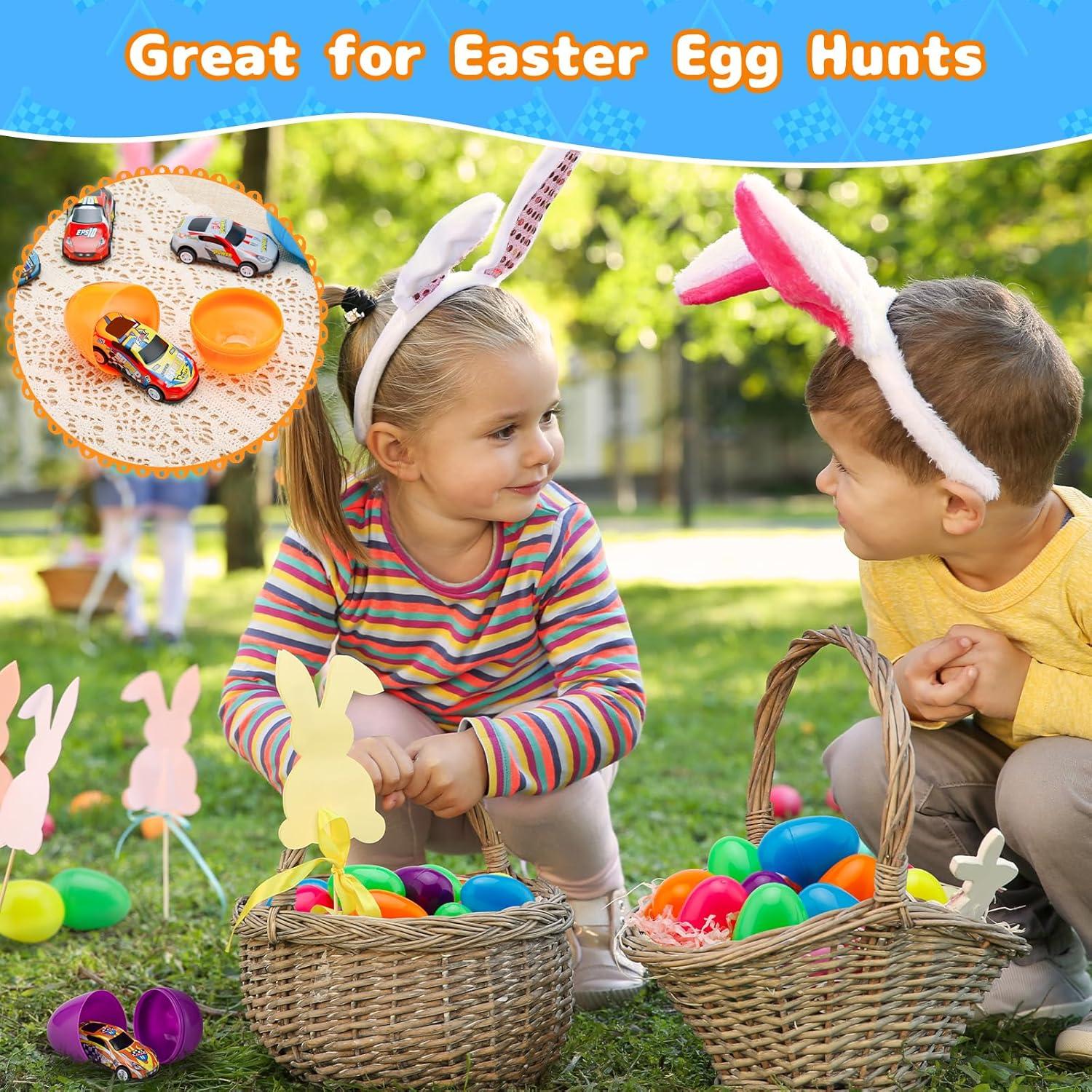 Paquete de 24 Huevos de Pascua AUUGUU con Coches Rellenos