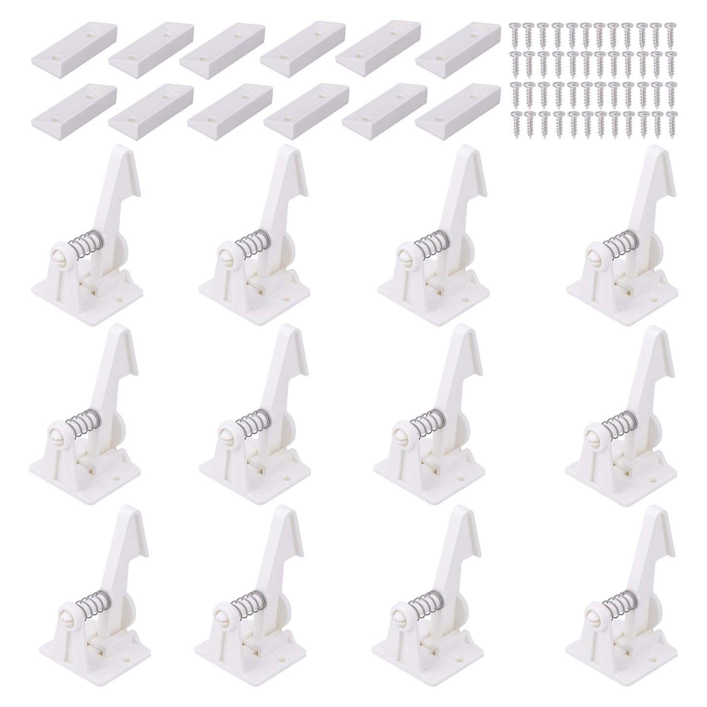 12 Cerraduras de Gabinete Vmaisi Seguridad Niños Adhesivo