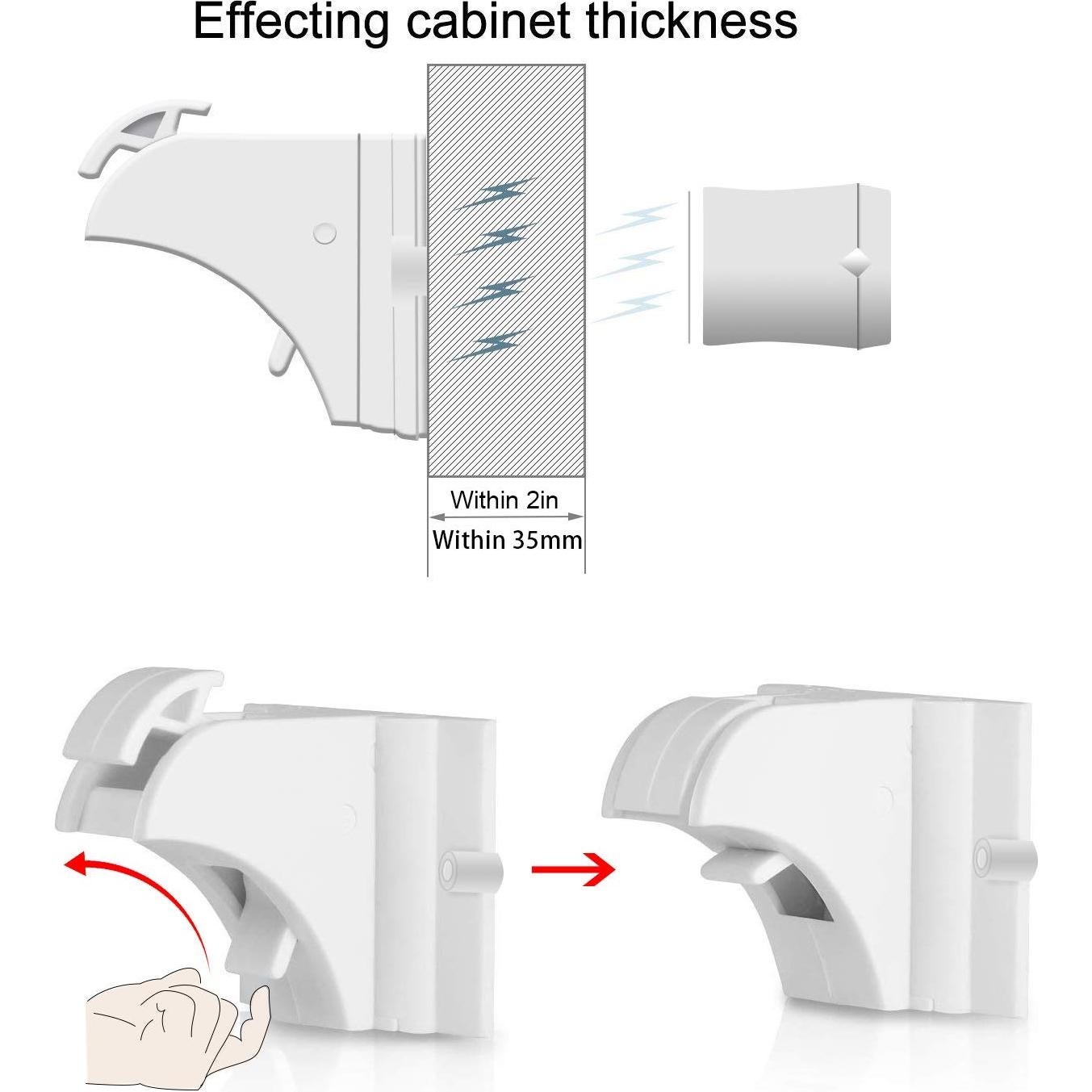 Bloqueos Magnéticos de Seguridad Infantil vmaisi - 4 Cierres