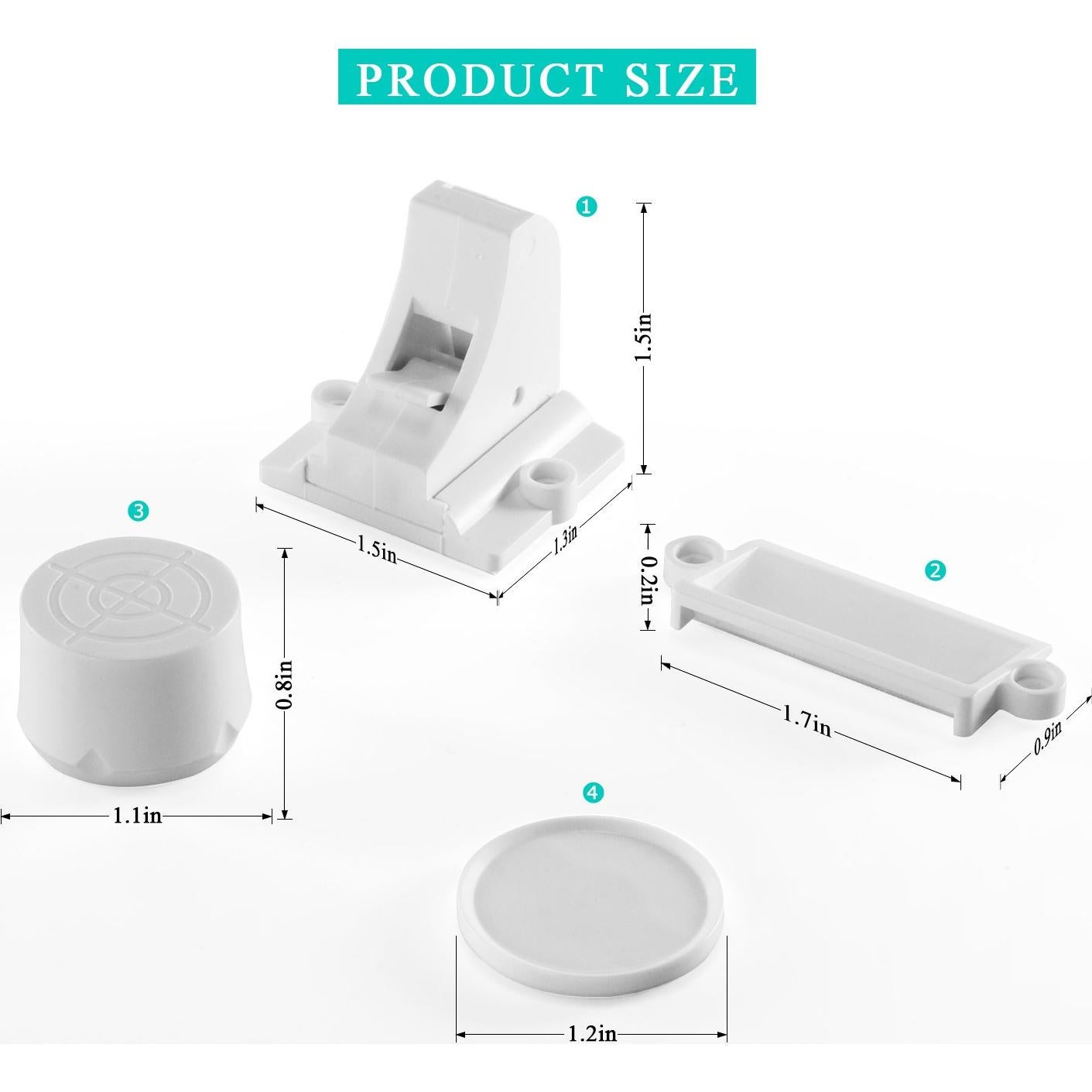 Bloqueos Magnéticos de Seguridad Infantil vmaisi - 4 Cierres