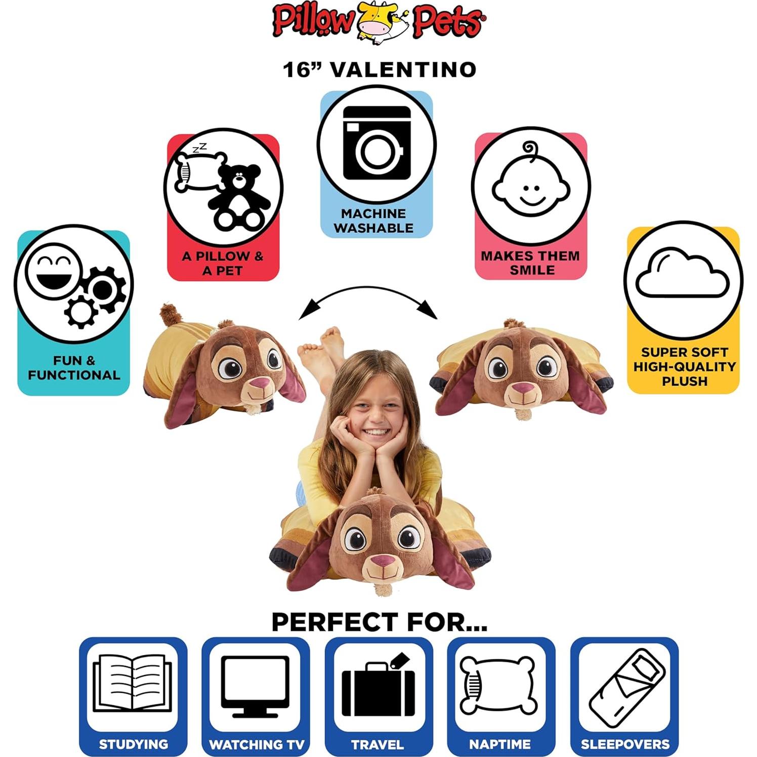 Pillow Pets Peluche Disney Wish Valentino 40 cm Multicolor