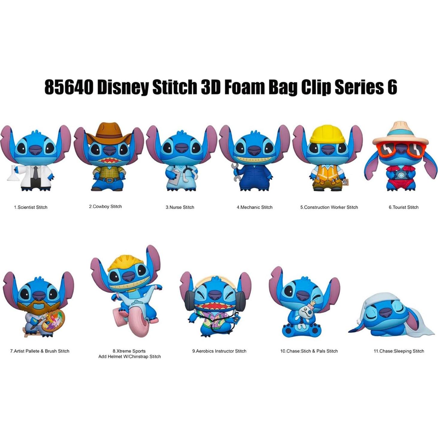 Conjunto de Bolsas Sorpresa Disney Stitch Serie 6 - 3 Clips y Stickers