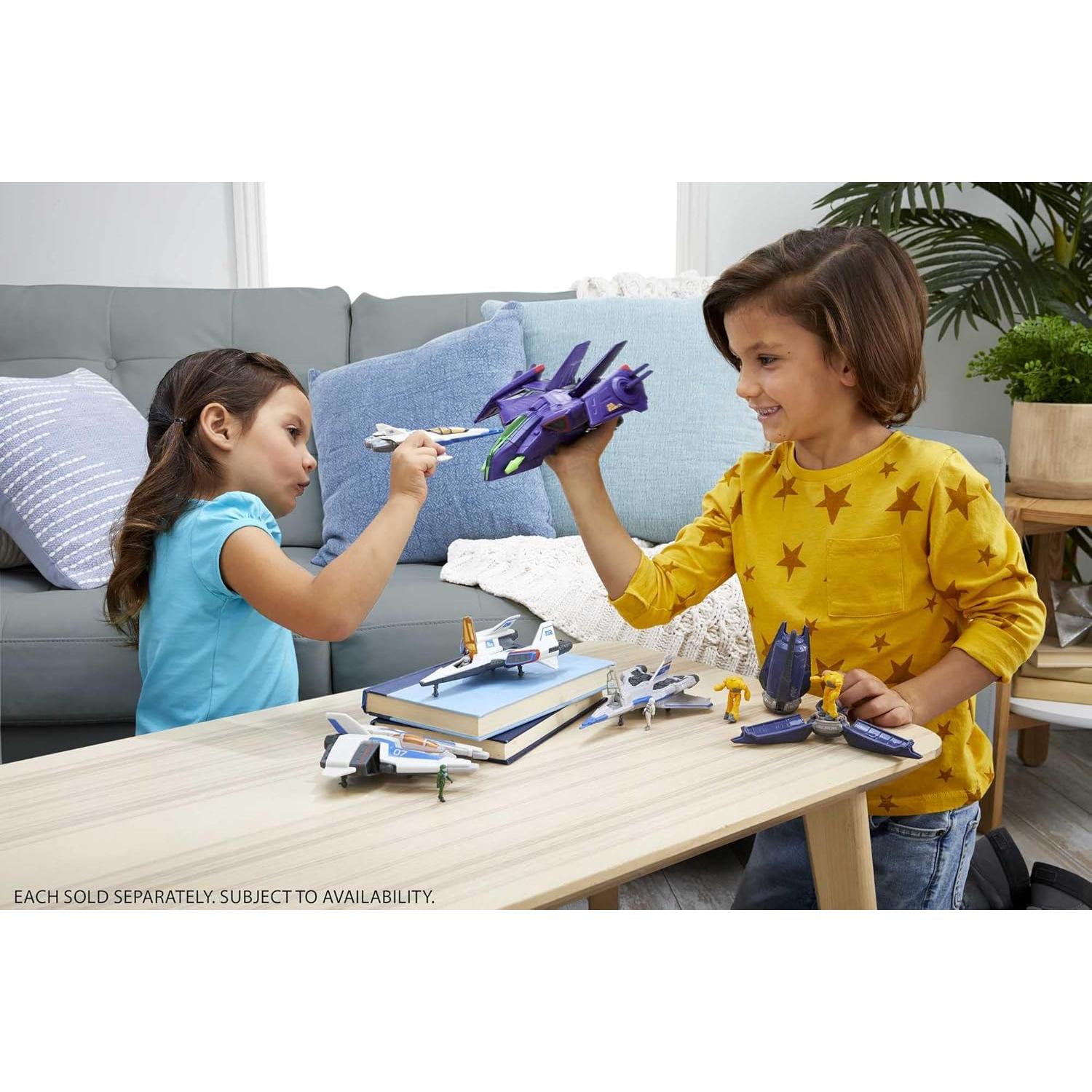 Mattel Disney and Pixar Lightyear Hyperspeed Series Mini Action Figure & Toy Vehicle Set, Buzz Lightyear & XL-01 Spaceship, 7-inch Vehicle