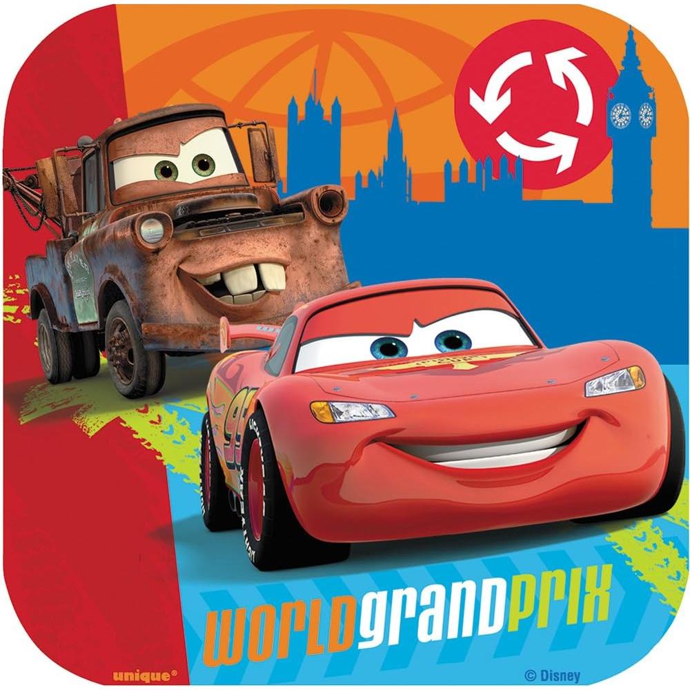 Decoraciones de Papel Disney Cars Unique - 10 Piezas