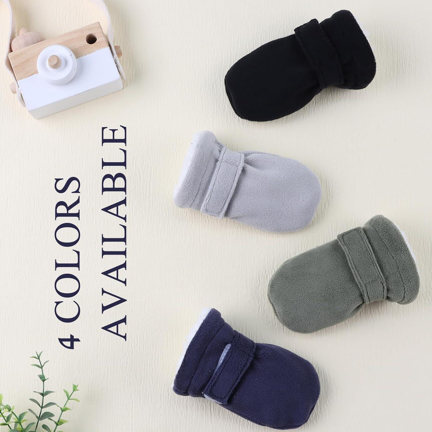 Guantes para Bebés Zsedrut Antirrasguños Forro Polar 0-24M