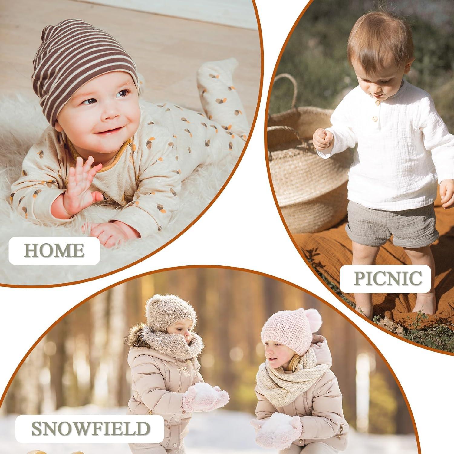 Guantes para Bebés Zsedrut Antirrasguños Forro Polar 0-24M