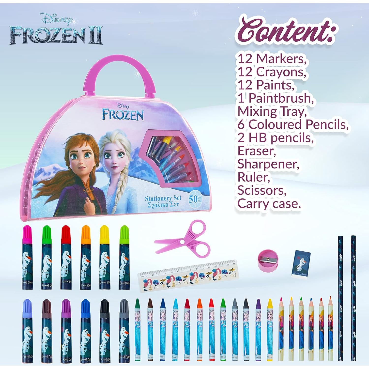 Juego de lápices de colores Disney Frozen 50 piezas