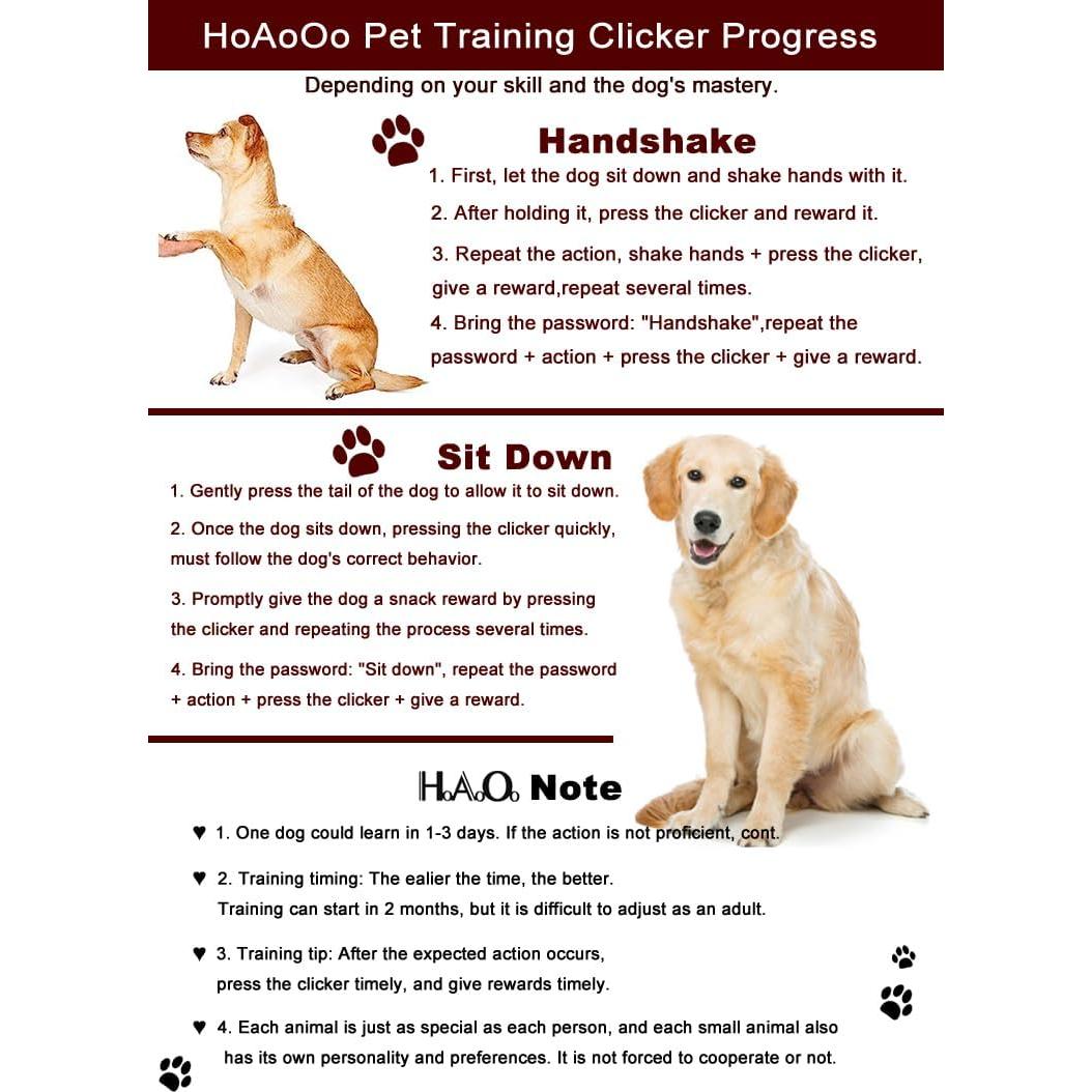 Clicker de Entrenamiento HoAoOo con Correa - 2 Colores