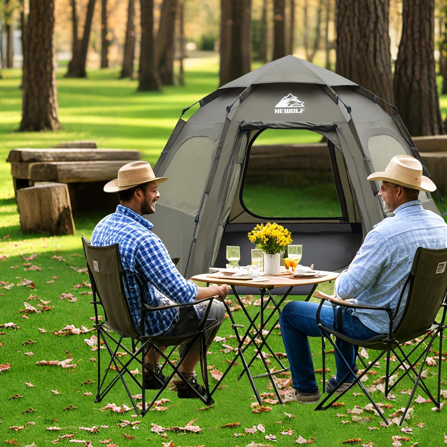 Carpa Hewolf para 4 Personas - Impermeable y Rápida Instalación