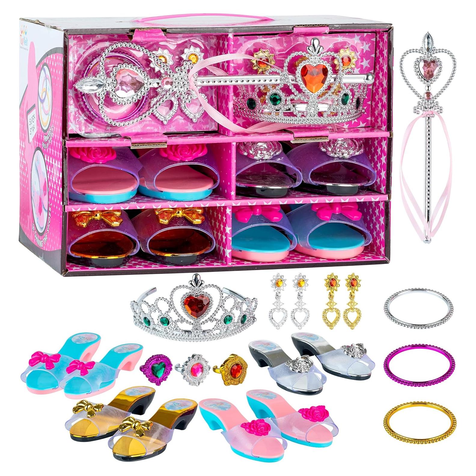 Juego de Princesa ToyVelt con Zapatos y Joyería - Rosa