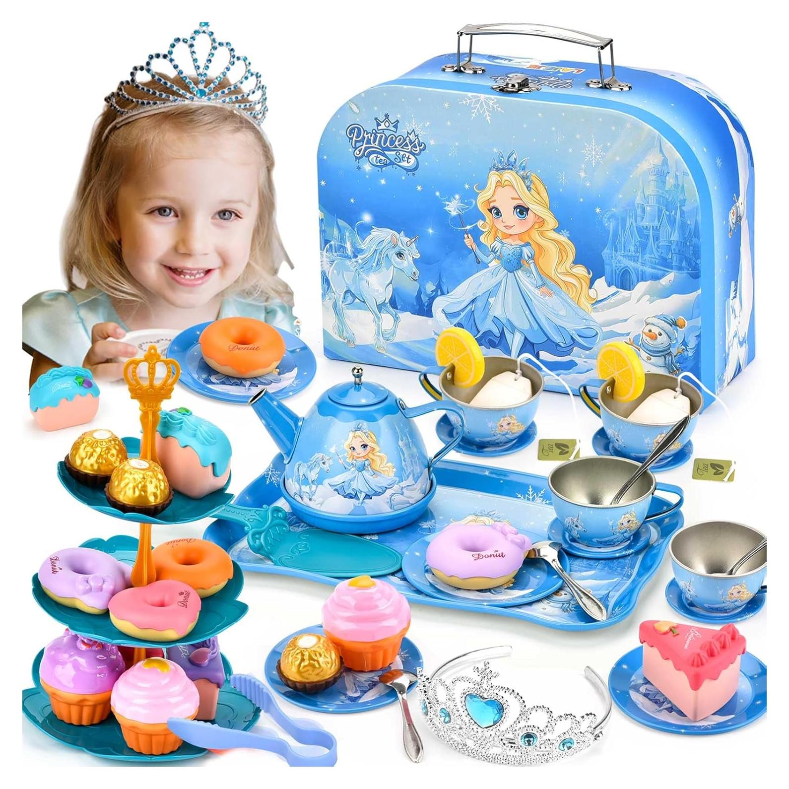 Juego de té de 43 piezas para princesas - QUN HUI