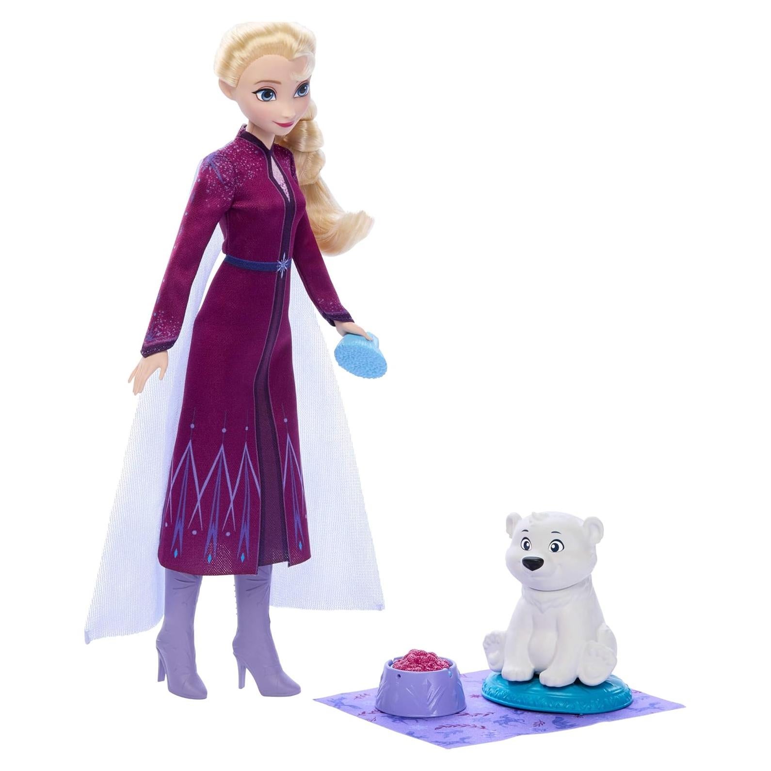 Muñeca Elsa Disney Frozen + Conjunto de Osito Mattel
