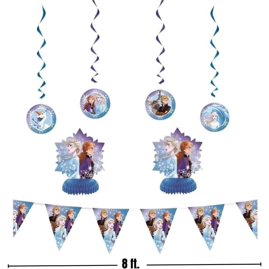 Kit de Decoración Frozen 2 Unique 7 Piezas para Fiesta