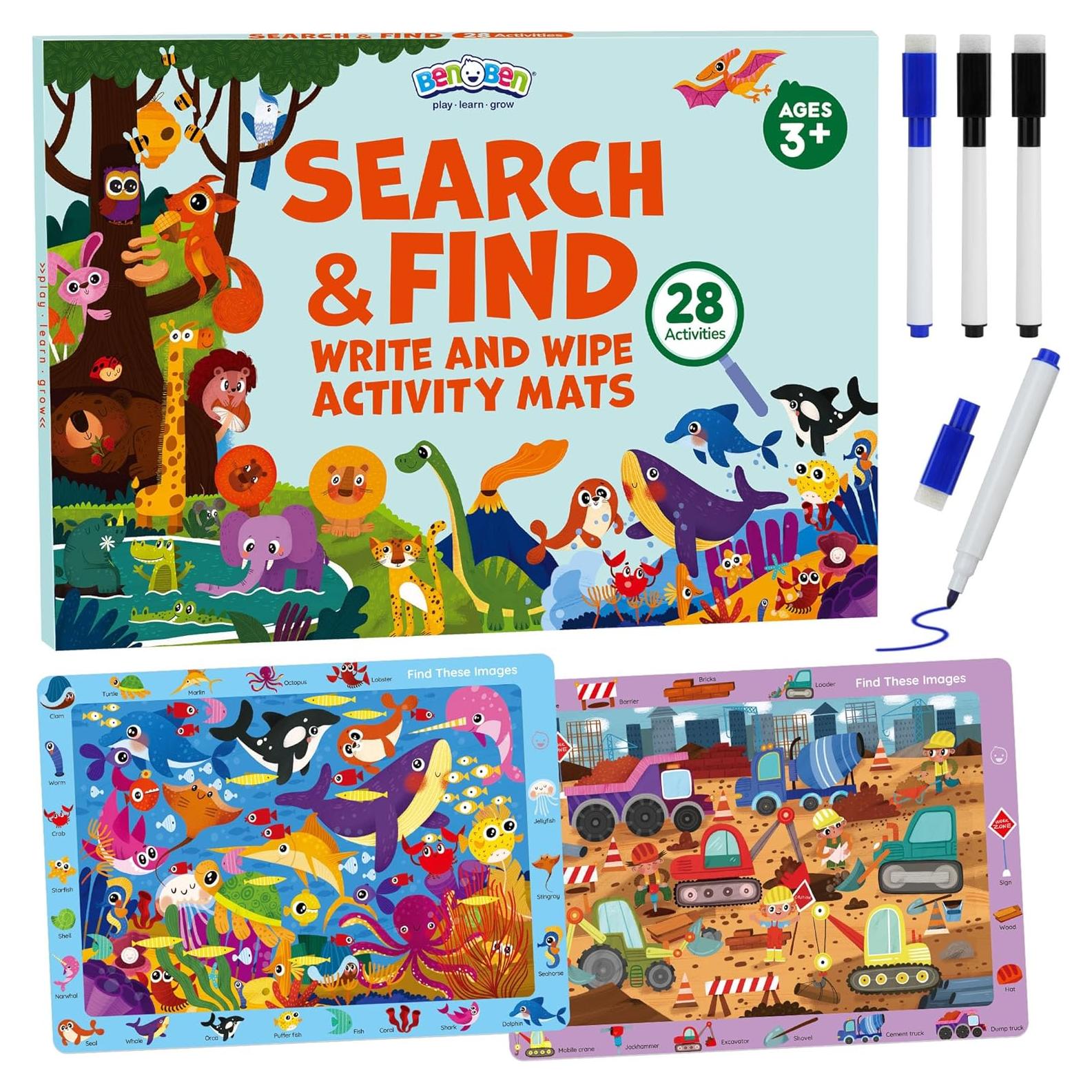 Libro de Actividades Educativas BenBen 28 Páginas para Niños