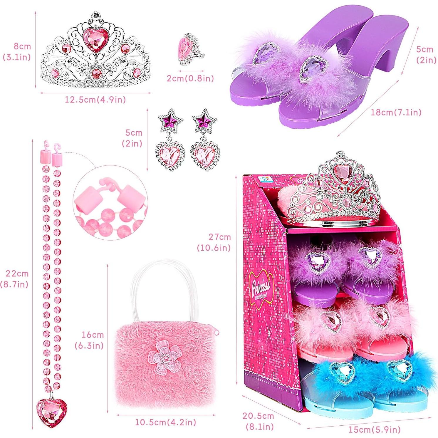 Conjunto de Disfraces de Princesa Jaolex - 3 Pares de Zapatos