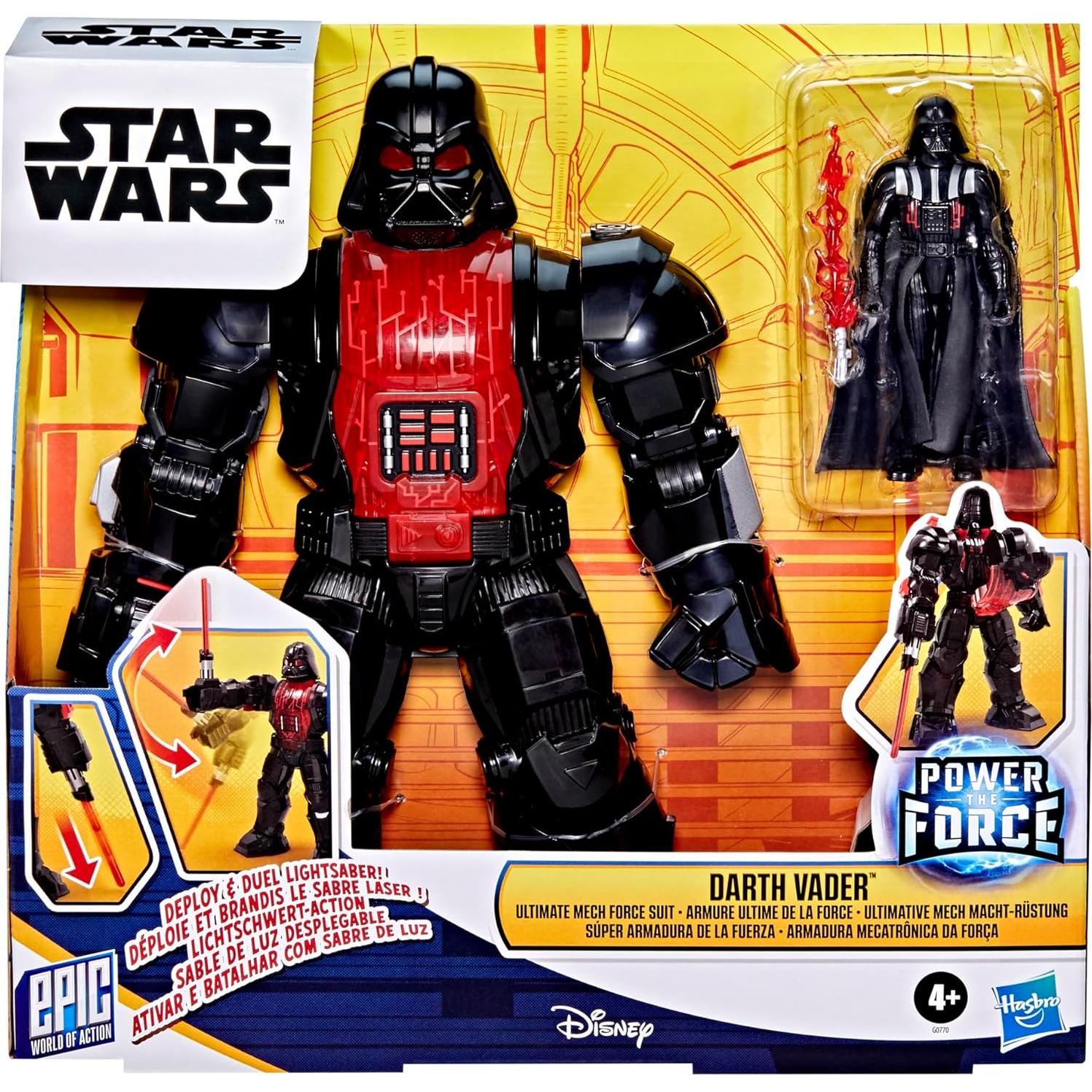 Traje Mecánico Darth Vader 28 cm + Figura 10 cm Star Wars