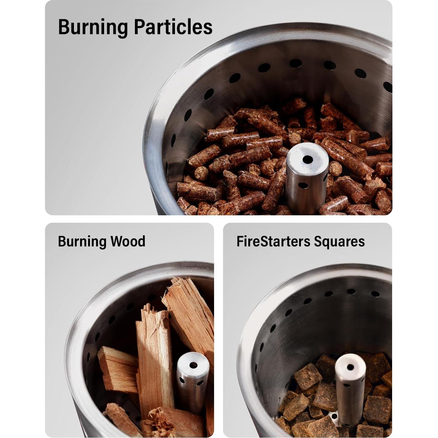 Hoguera de Mesa YEFU 18 cm Acero Inoxidable para Camping