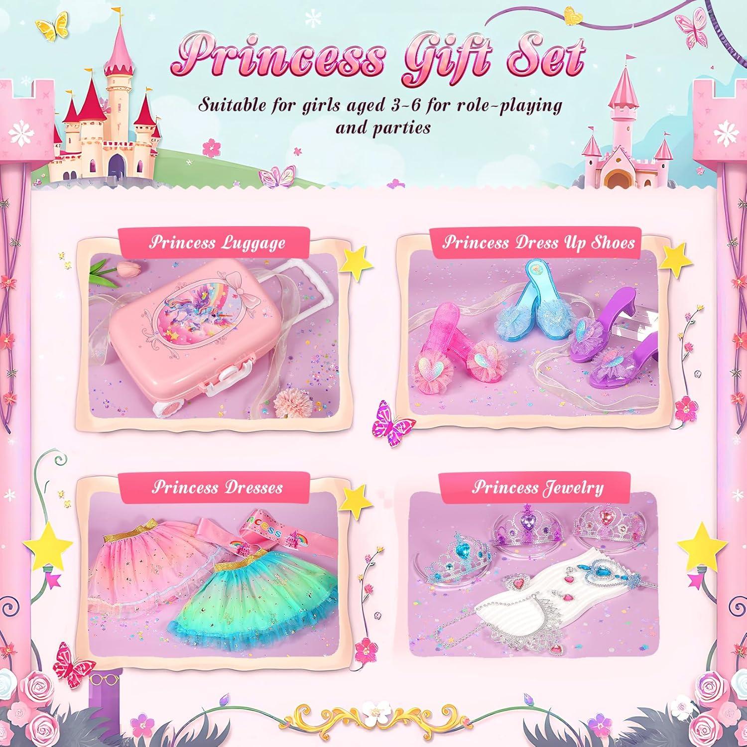 Juego de Disfraces de Princesa LIMIROLER 19 Piezas para Niñas