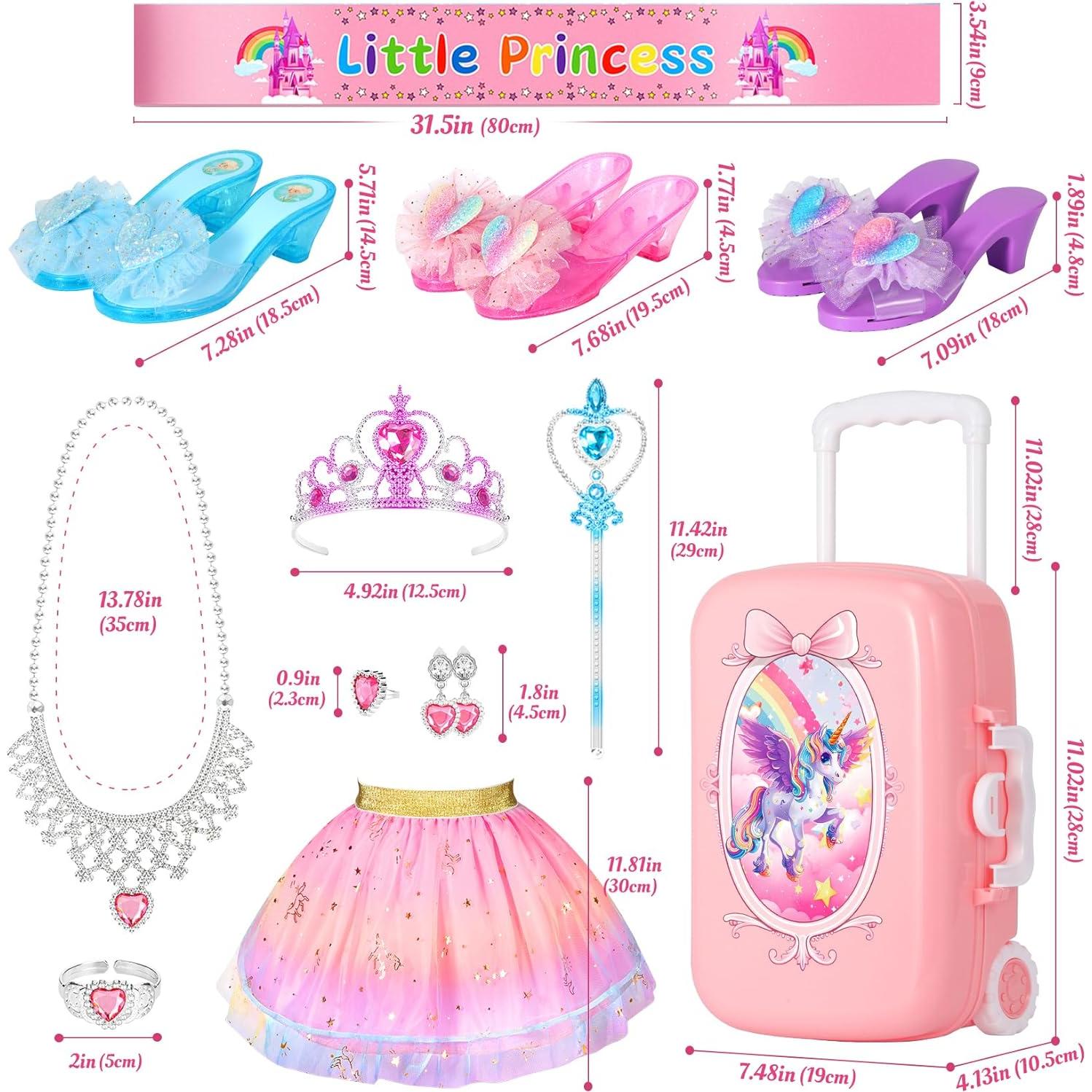Juego de Disfraces de Princesa LIMIROLER 19 Piezas para Niñas