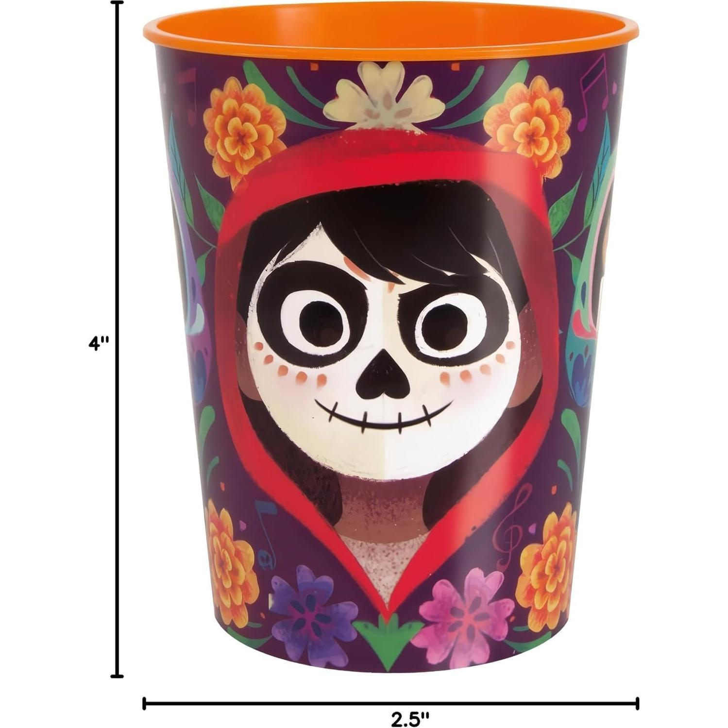 Vaso Estadio Disney Coco Multicolor 473ml - Reutilizable y Divertido