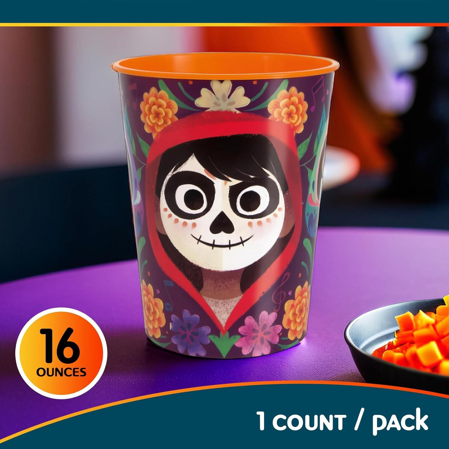 Vaso Estadio Disney Coco Multicolor 473ml - Reutilizable y Divertido