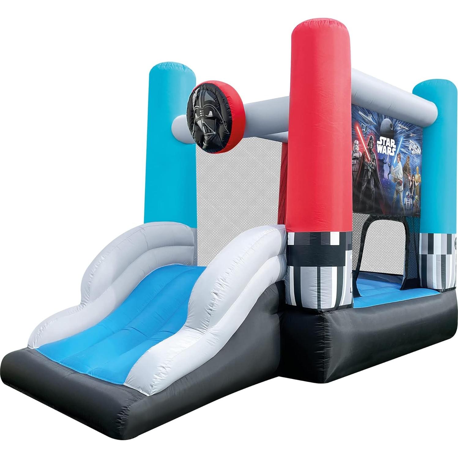 Castillo Inflable Star Wars con Tobogán y Sable de Luz