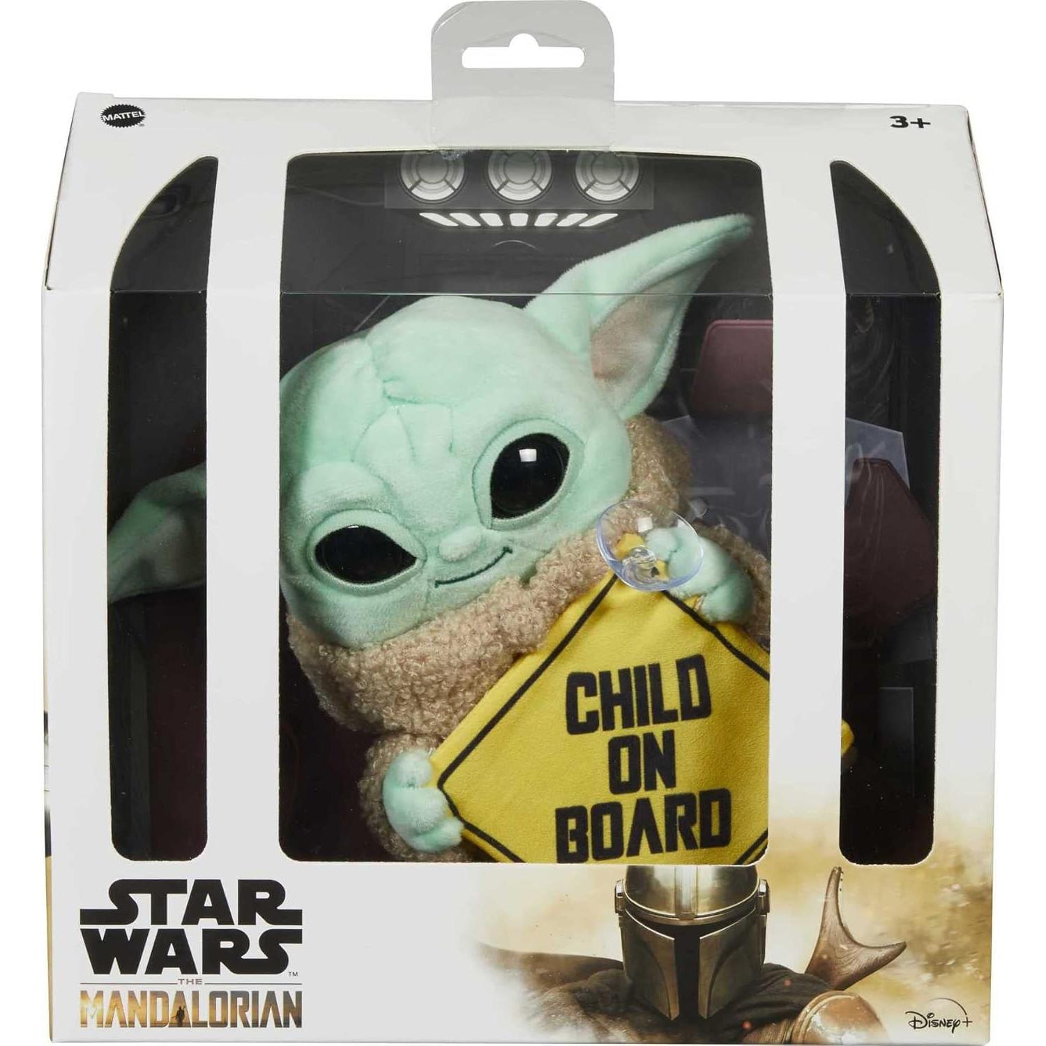 Cartel Niños a Bordo Grogu Star Wars 20 cm Juguete Peluche