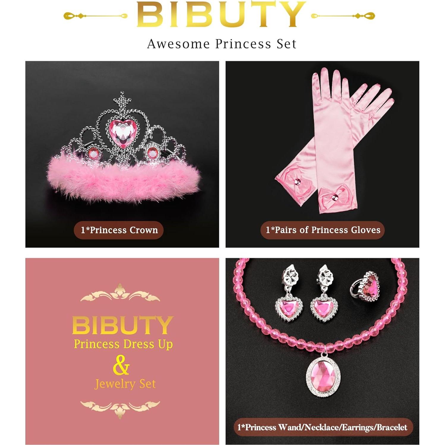 Set de Disfraz de Princesa BIBUTY 7 Piezas para Niñas