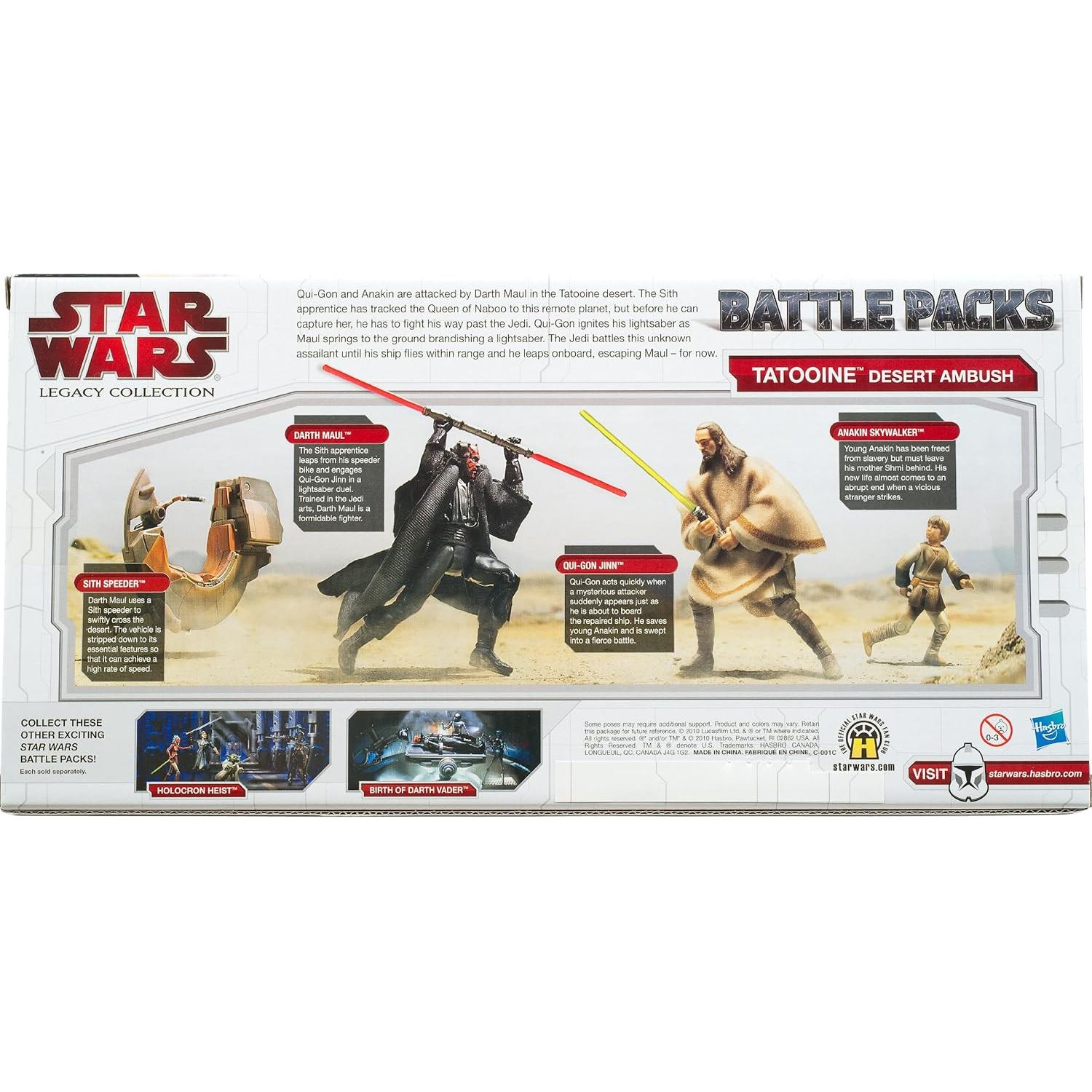 Star Wars Paquete de Batalla Hasbro - Darth Maul, Qui-Gon y Anakin