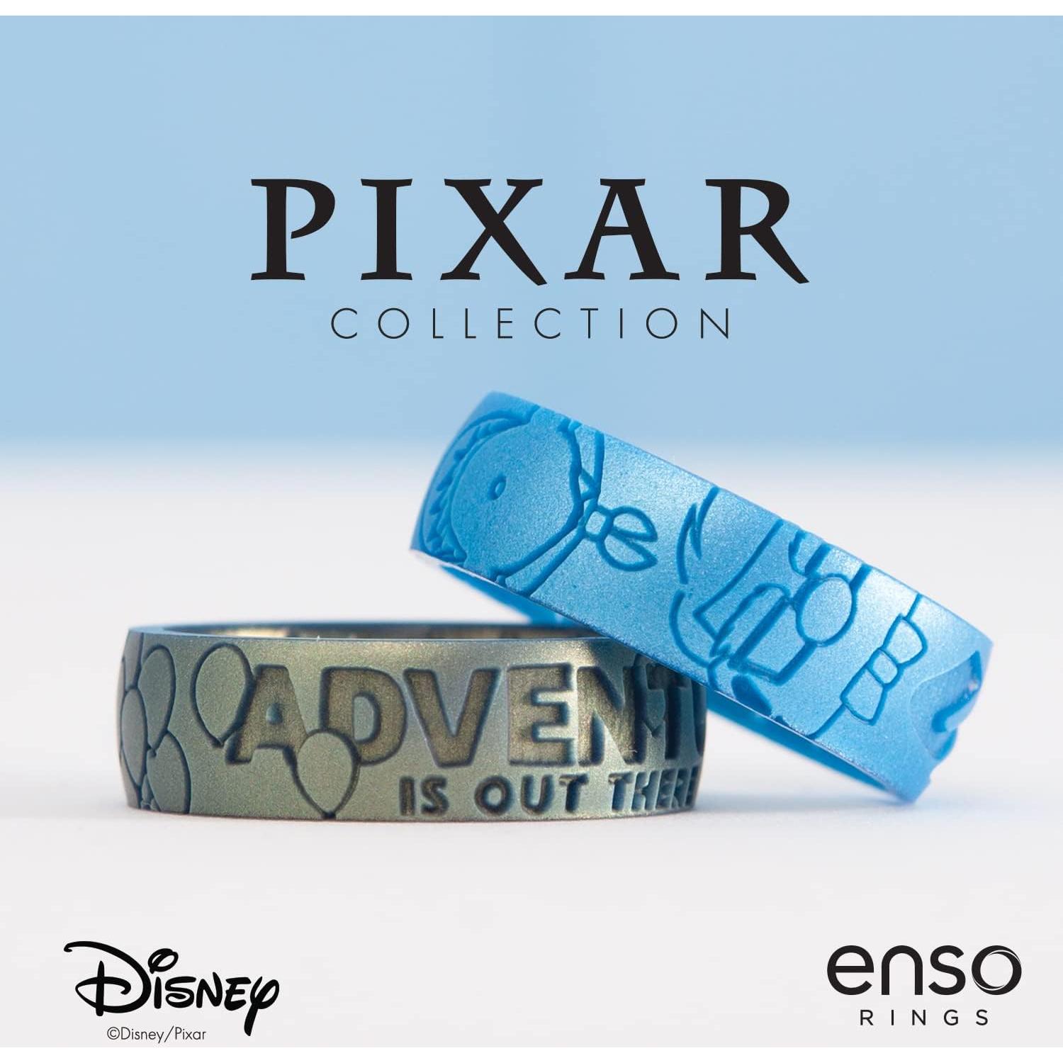 Enso Rings Disney Pixar Collection - Classic Etched Silicone Rings - Comfortable and Flexible Design - 6.6mm Wide and 1.75mm Thick