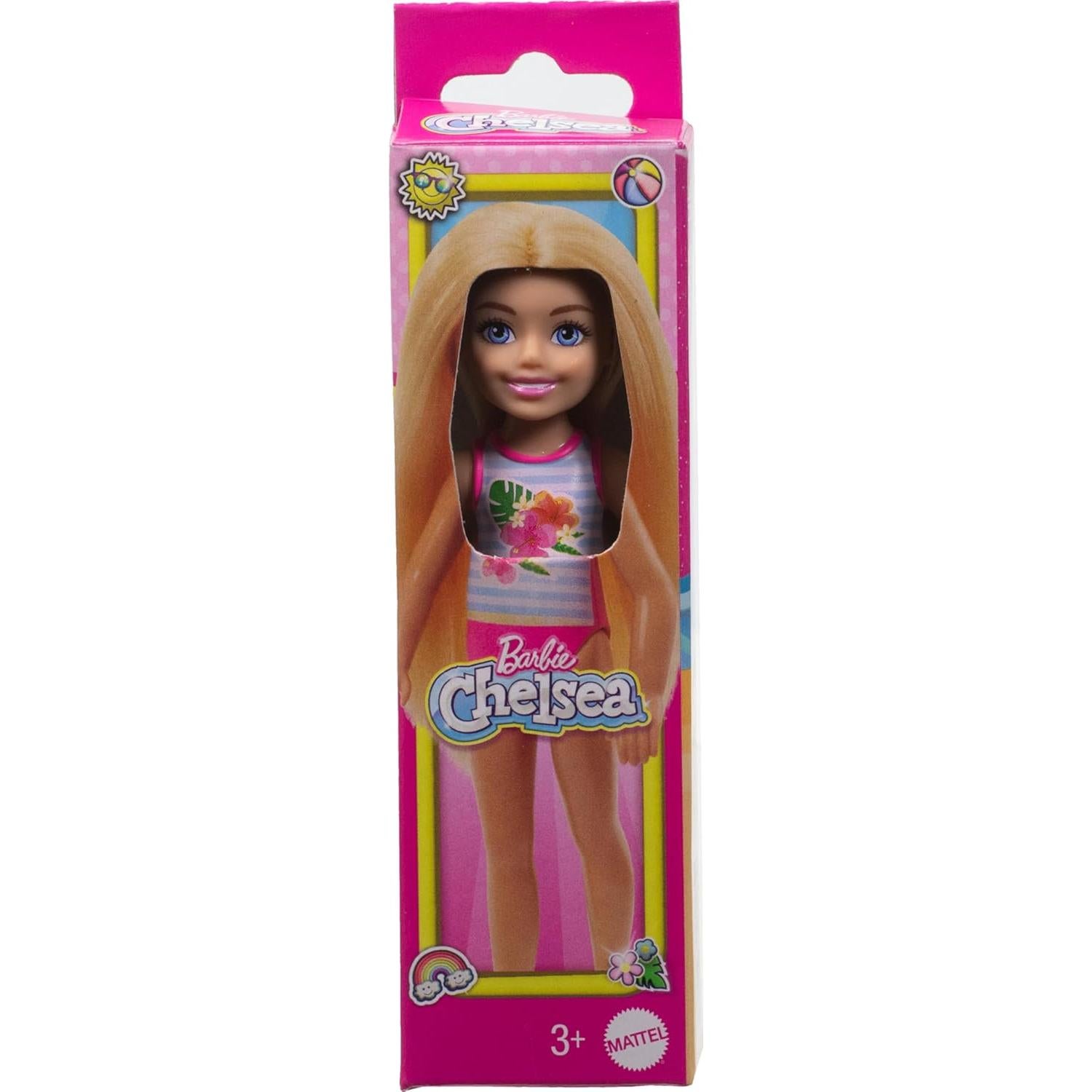 Muñeca Barbie Chelsea con Traje de Baño Floral - Mattel