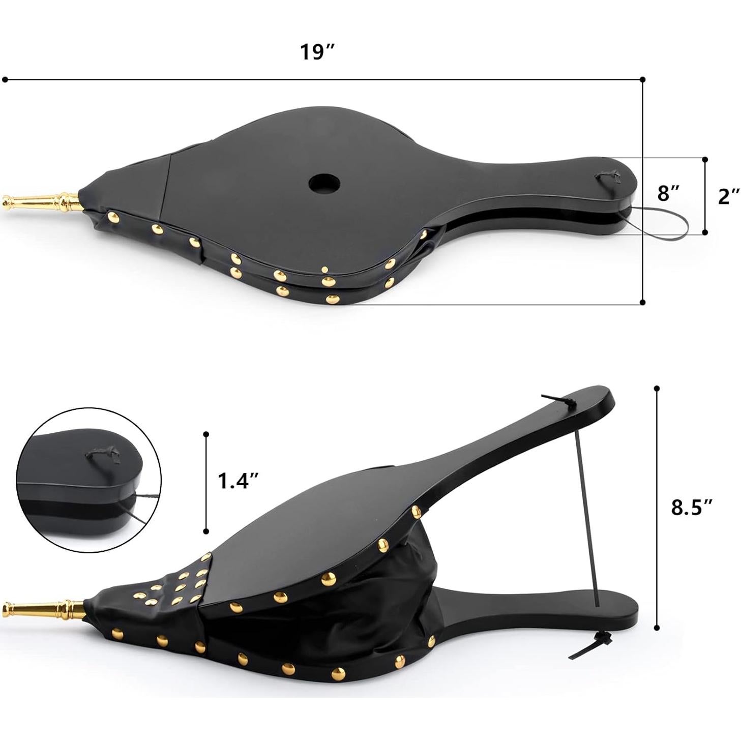 Campana Sopladora de Chimenea Foedo 48x20 cm Negra