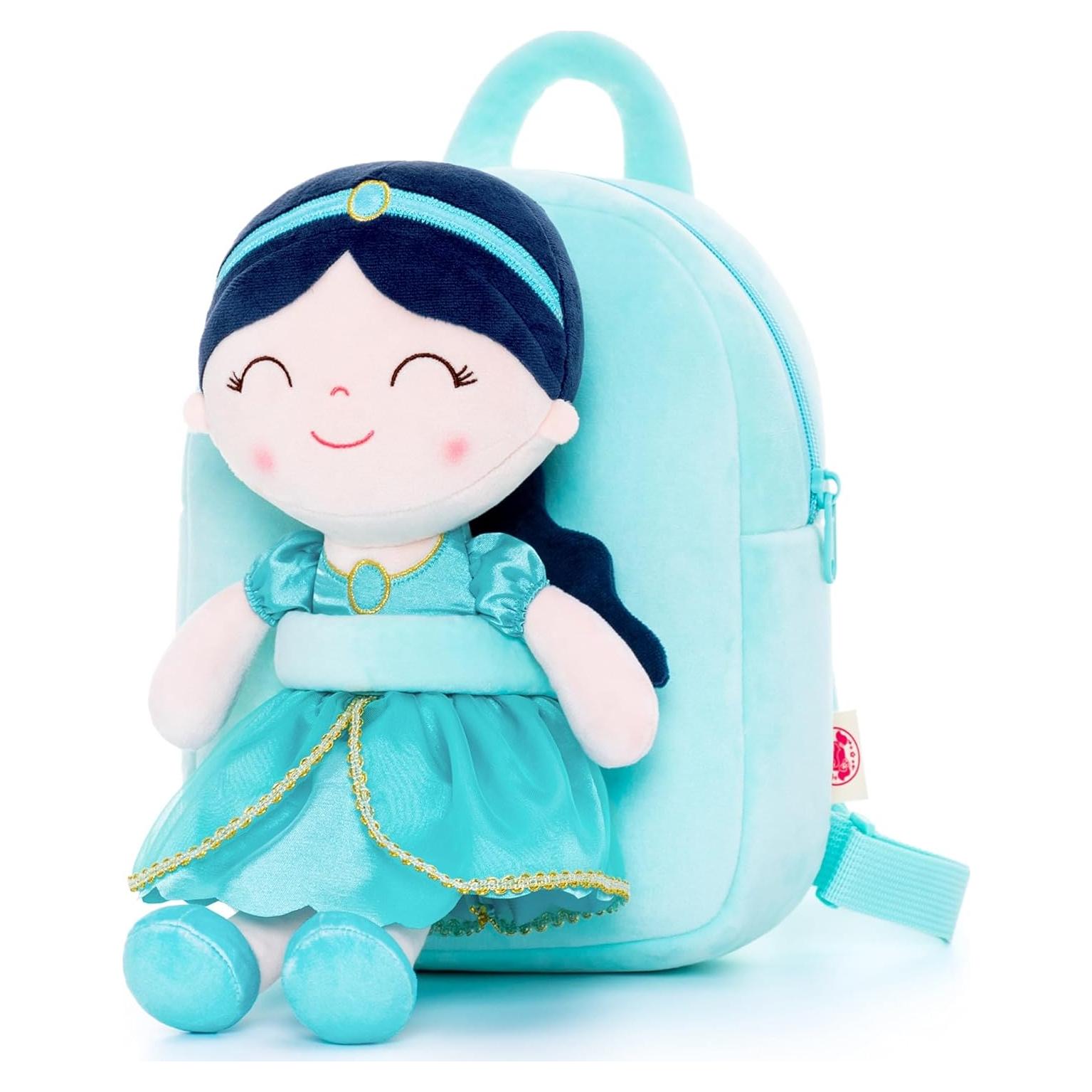 Mochila Gloveleya con Muñeca de Princesa Turquesa 22.86 cm