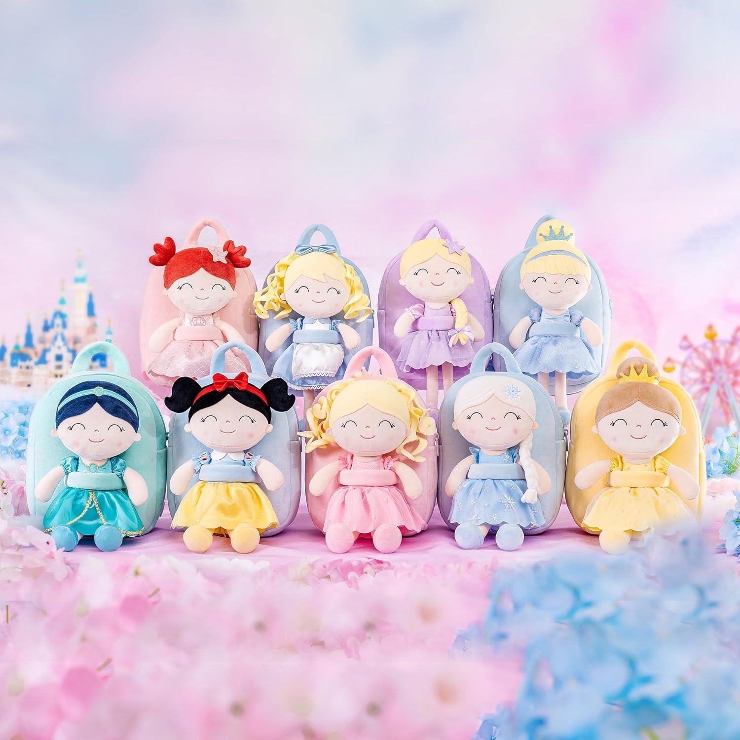 Mochila Gloveleya con Muñeca de Princesa Turquesa 22.86 cm