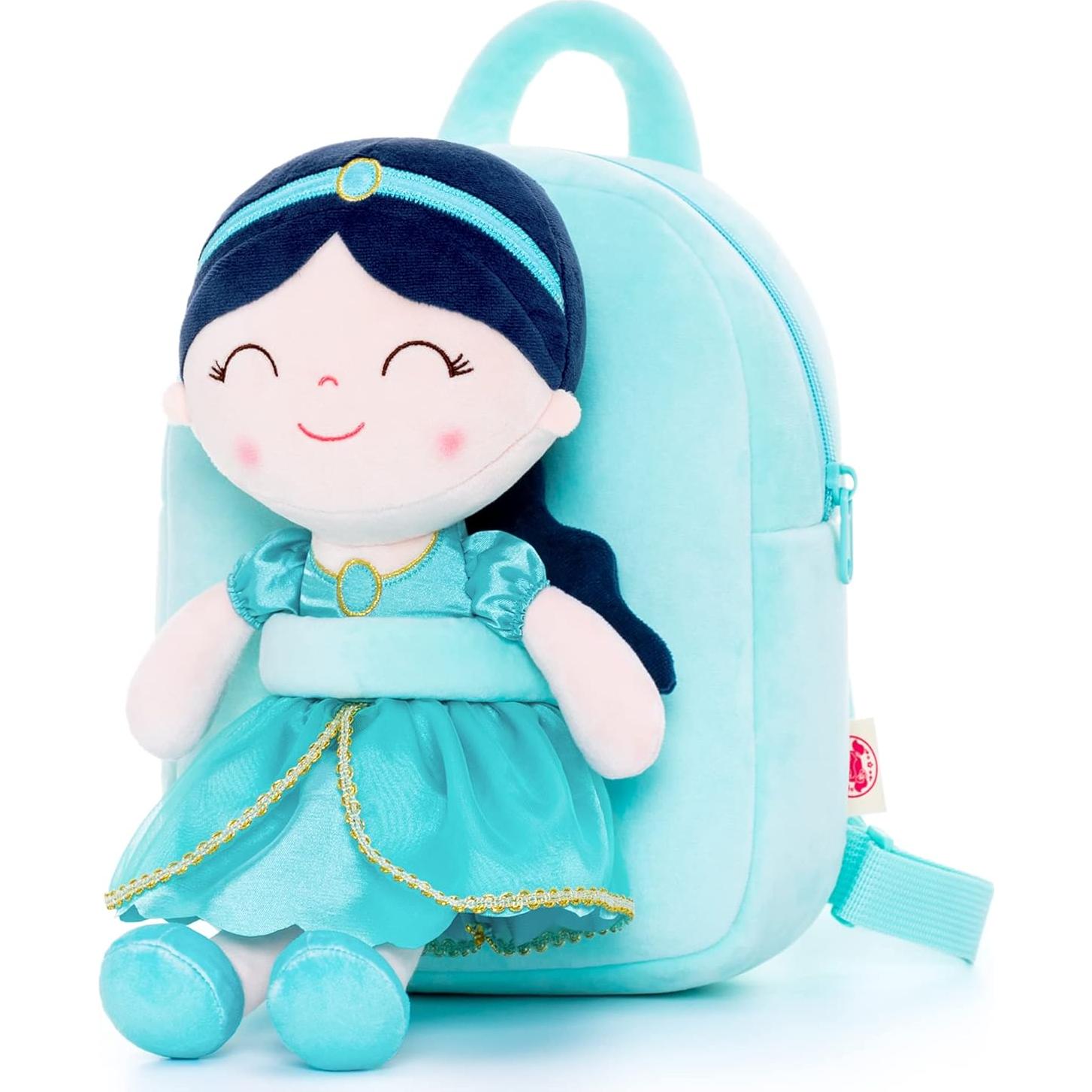 Mochila Gloveleya con Muñeca de Princesa Turquesa 22.86 cm