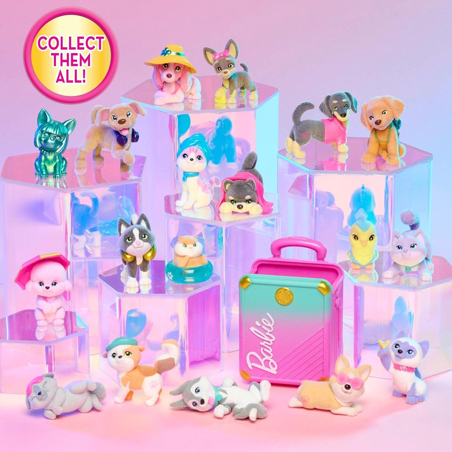 Barbie Pet Mini Collectible Animal Figures 2-Pack, 1.5-inch Figurines, Kids Toys for Ages 3 Up