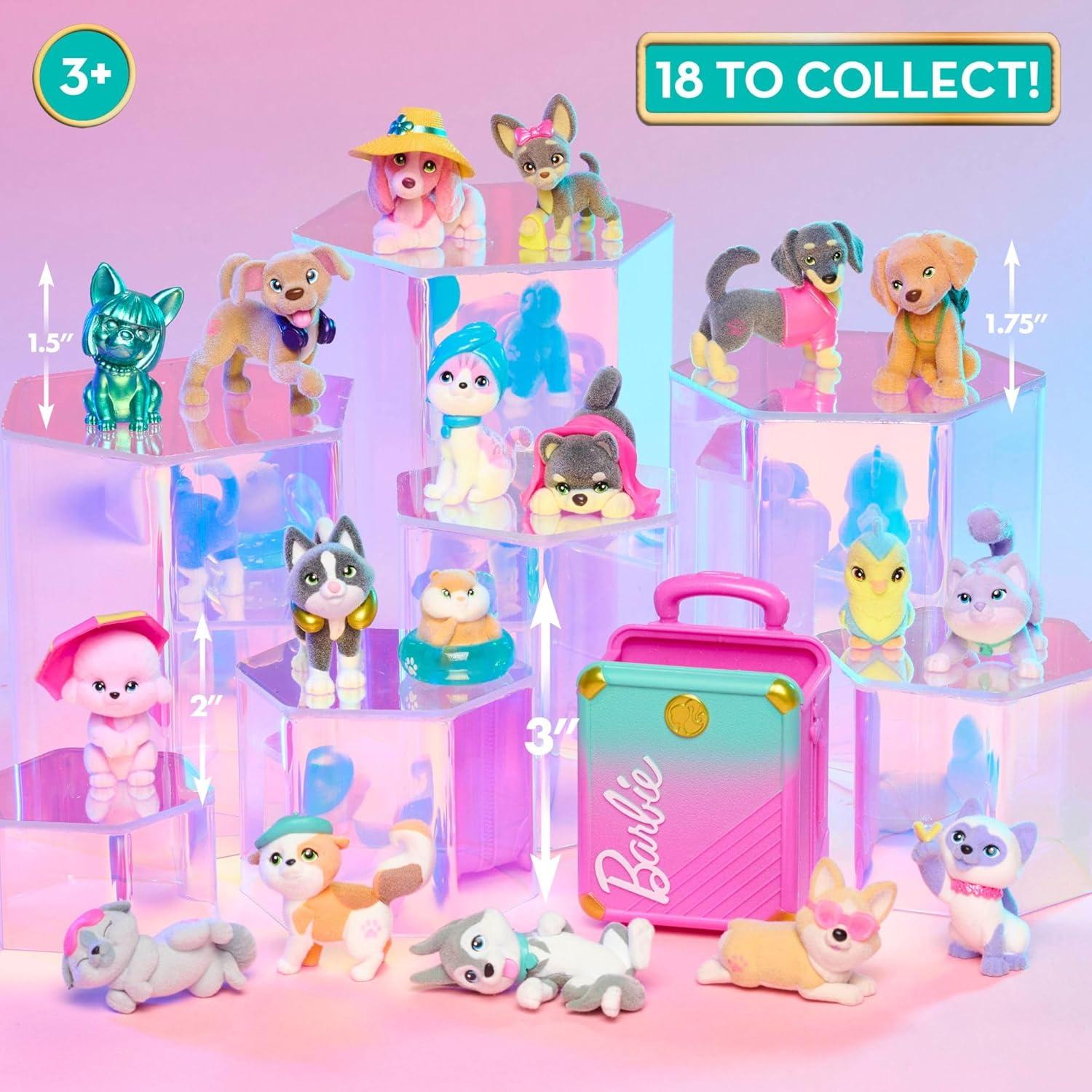 Barbie Pet Mini Collectible Animal Figures 2-Pack, 1.5-inch Figurines, Kids Toys for Ages 3 Up