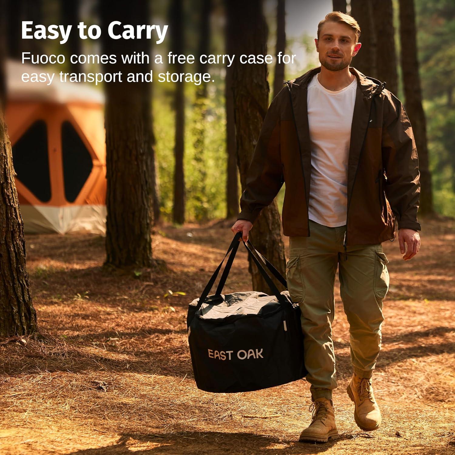 Hoguera Sin Humo EAST OAK Fuoco 54 cm Acero Inoxidable