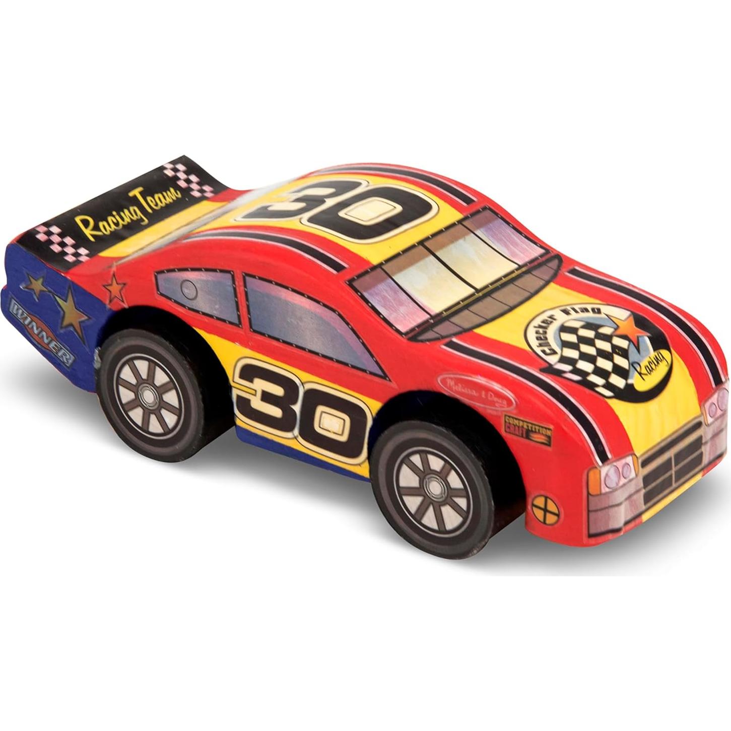 Kit de Manualidades Melissa & Doug Auto de Carreras Madera 10 cm