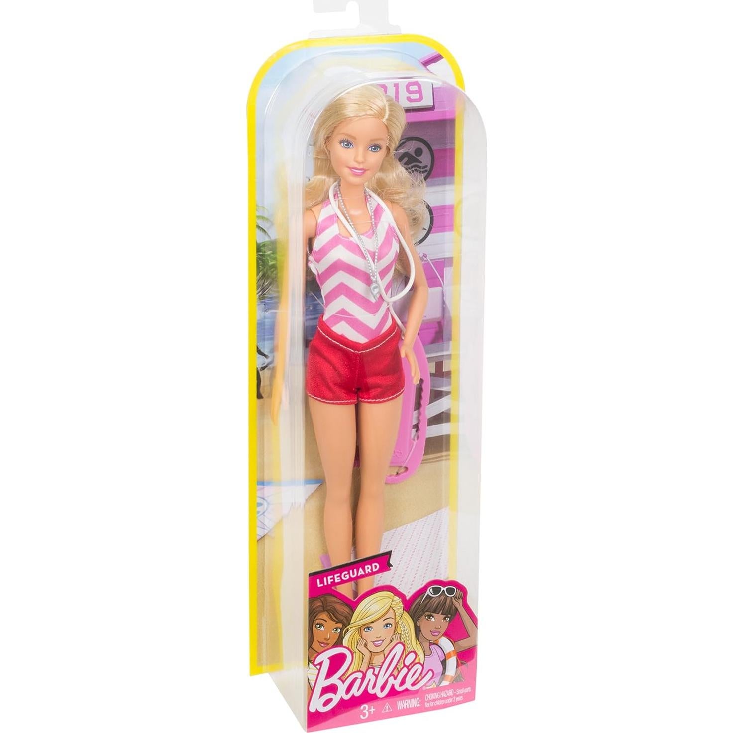 Muñeca salvavidas Barbie Mattel con silbato y boya