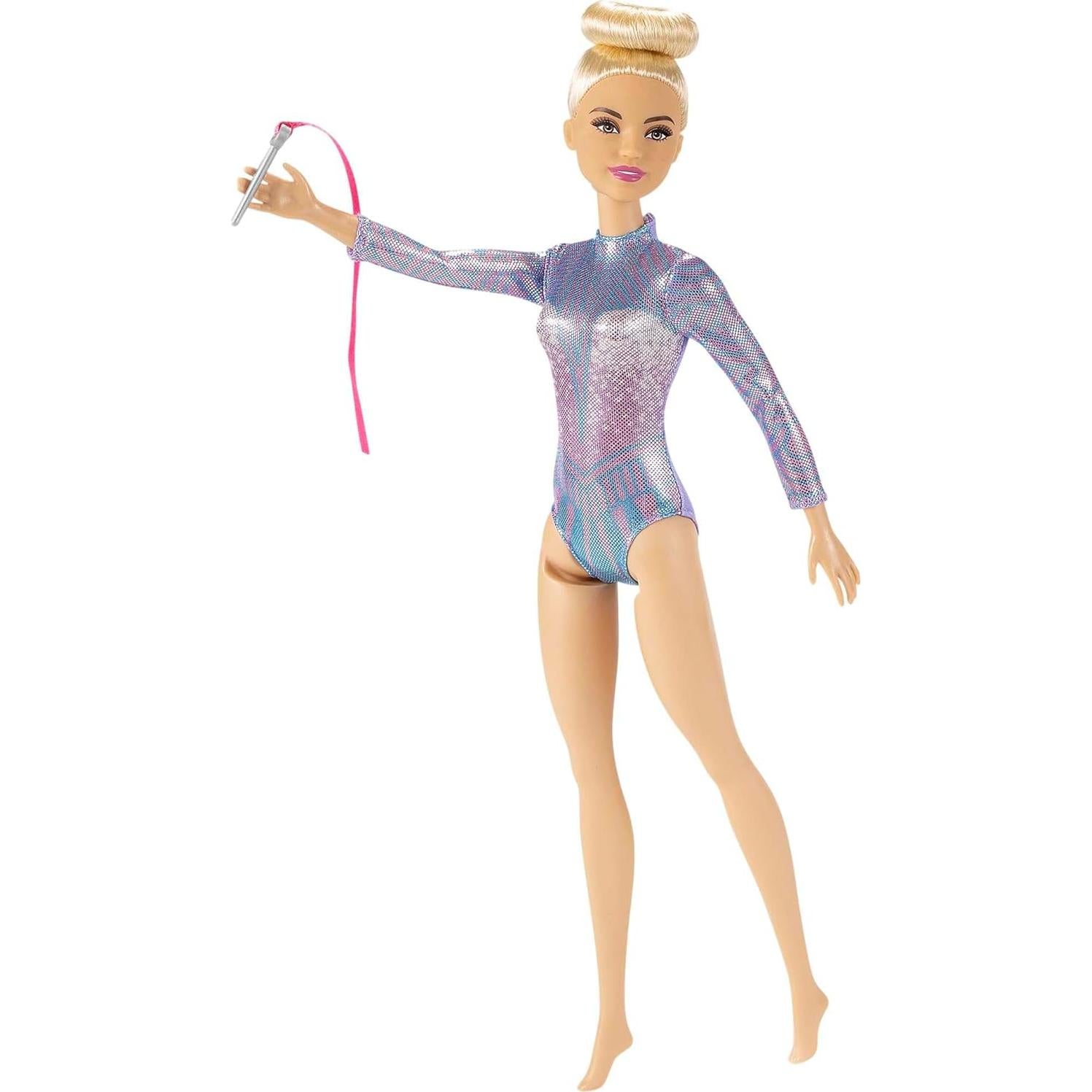 Muñeca Barbie Gimnasta Rítmica con Accesorios y Leotardo