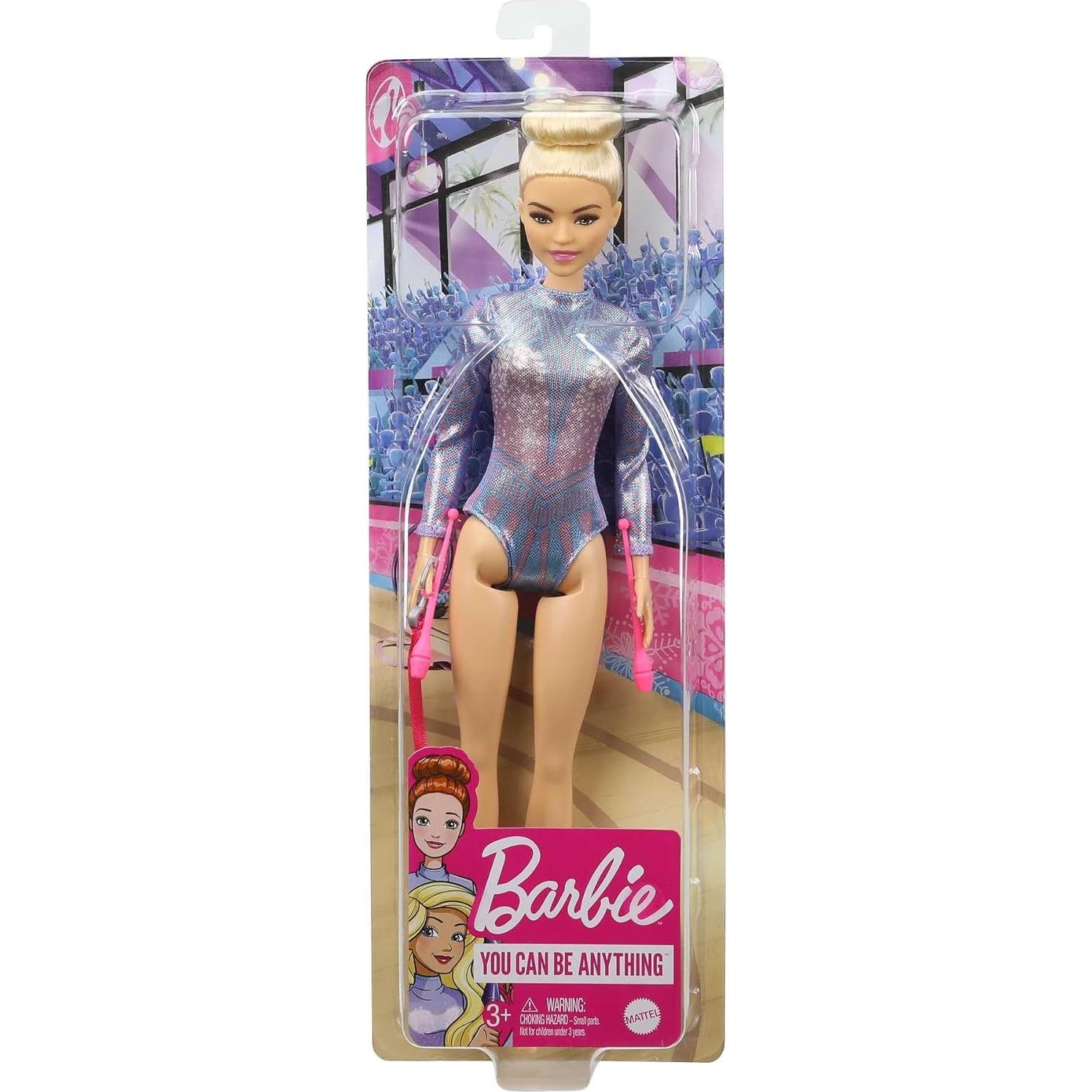 Muñeca Barbie Gimnasta Rítmica con Accesorios y Leotardo