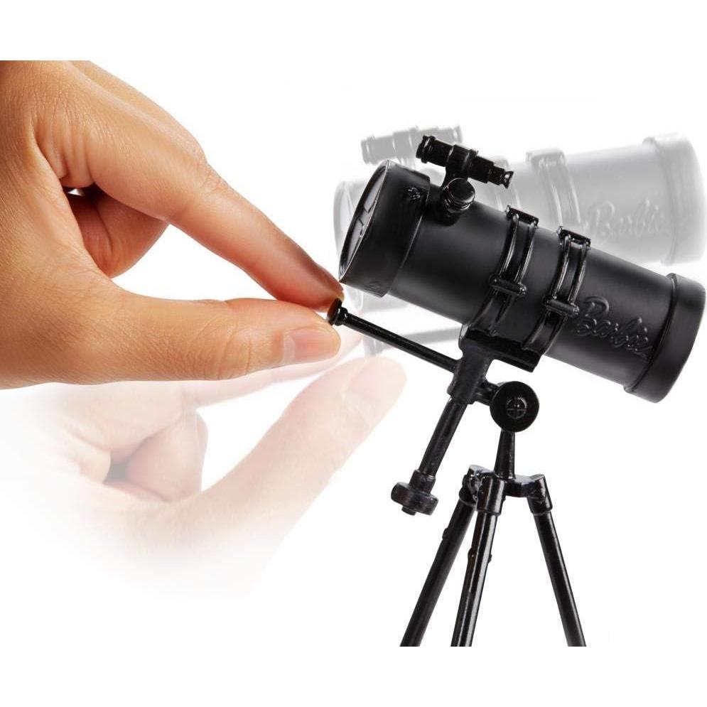 Muñeca Barbie Astrofísica Mattel con Telescopio y Mapa