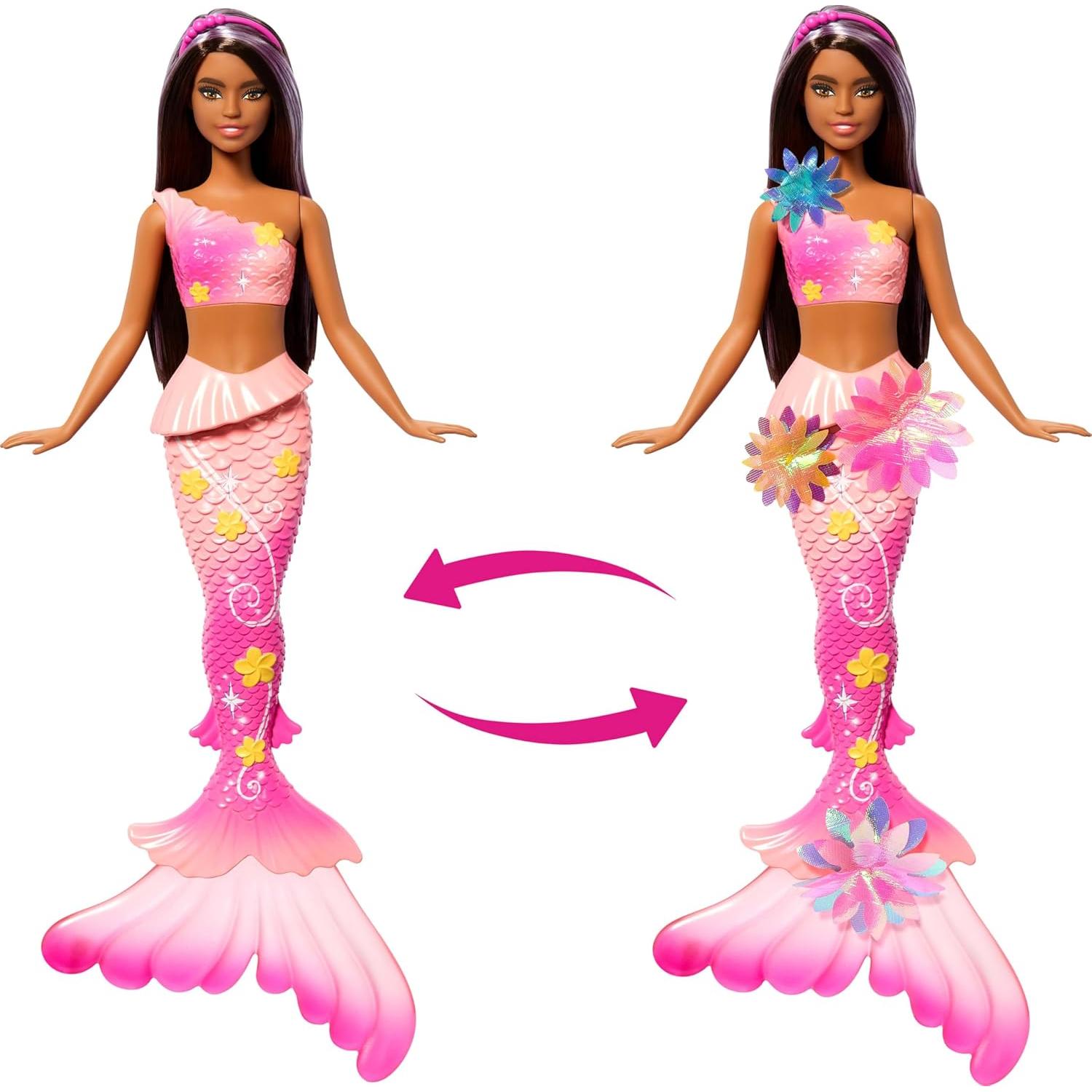 Muñeca Sirena Barbie Flower Magic con Flores Sorpresa