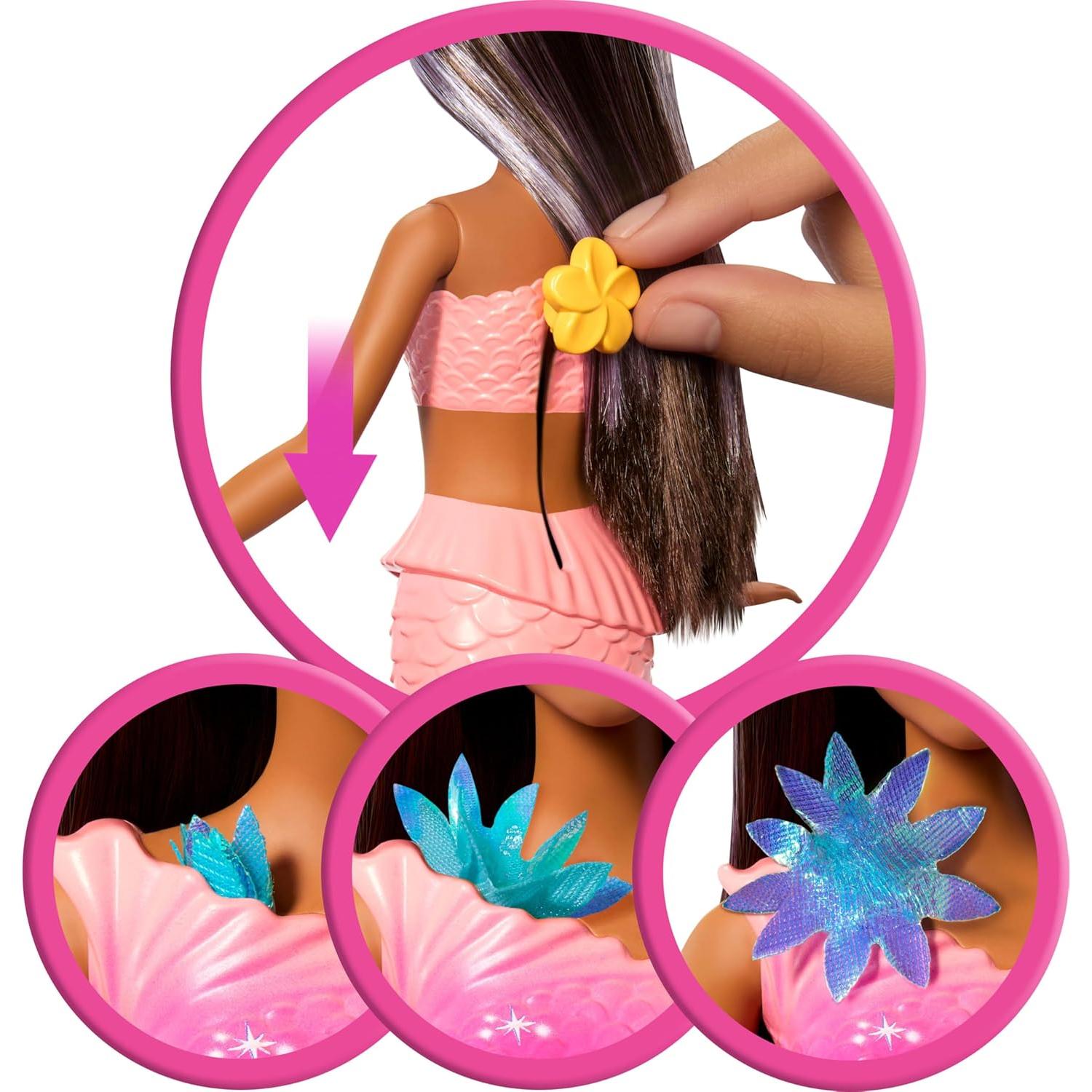 Muñeca Sirena Barbie Flower Magic con Flores Sorpresa